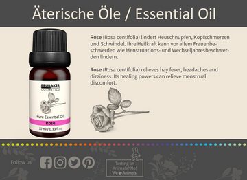 BRUBAKER Duftöl 3er-Set Rosen Öl - Weiblichkeit, Sinnlichkeit (Naturrein & Vegan, 3 x 10 ml Rosenöl), Ätherische Öle Aromatherapie Geschenkset
