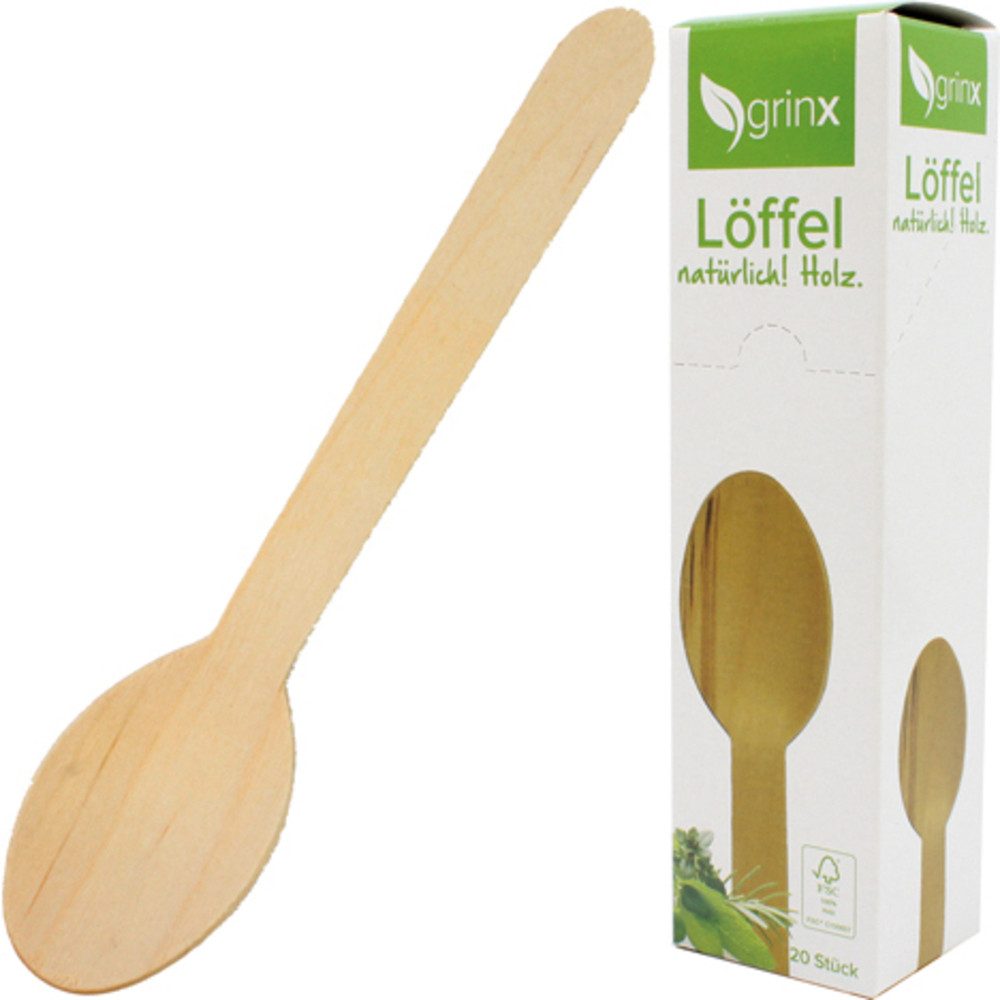 Operitacx 2 Holzlöffel Mit Langem Griff – 20 Cm, Handgefertigt Für Kaffee, Tee, Honig & Rühren