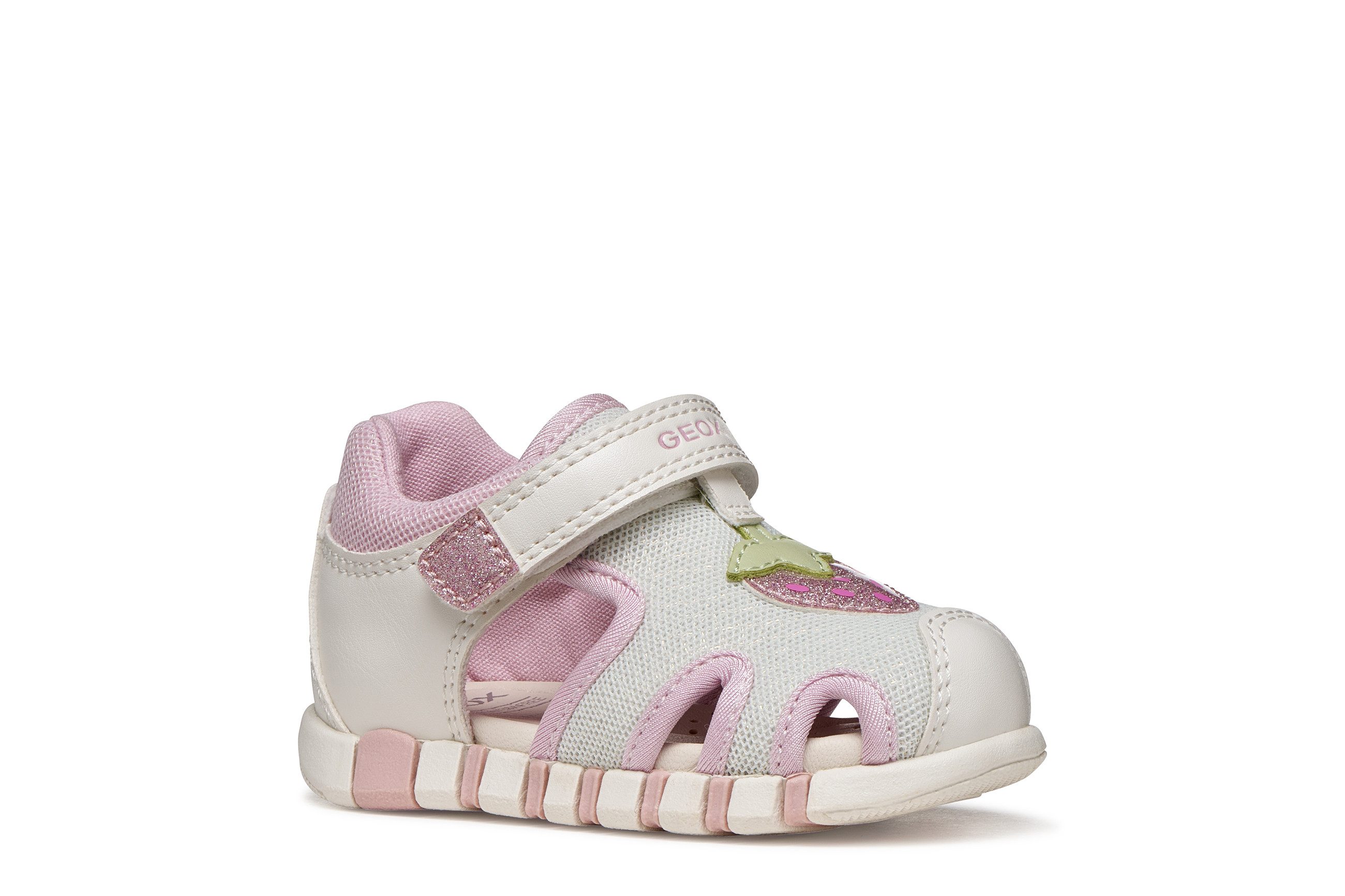 Geox B SANDAL IUPIDOO GIR Lauflernschuh Babyschuh mit süßem Aufnäher, Größenschablone zum Download