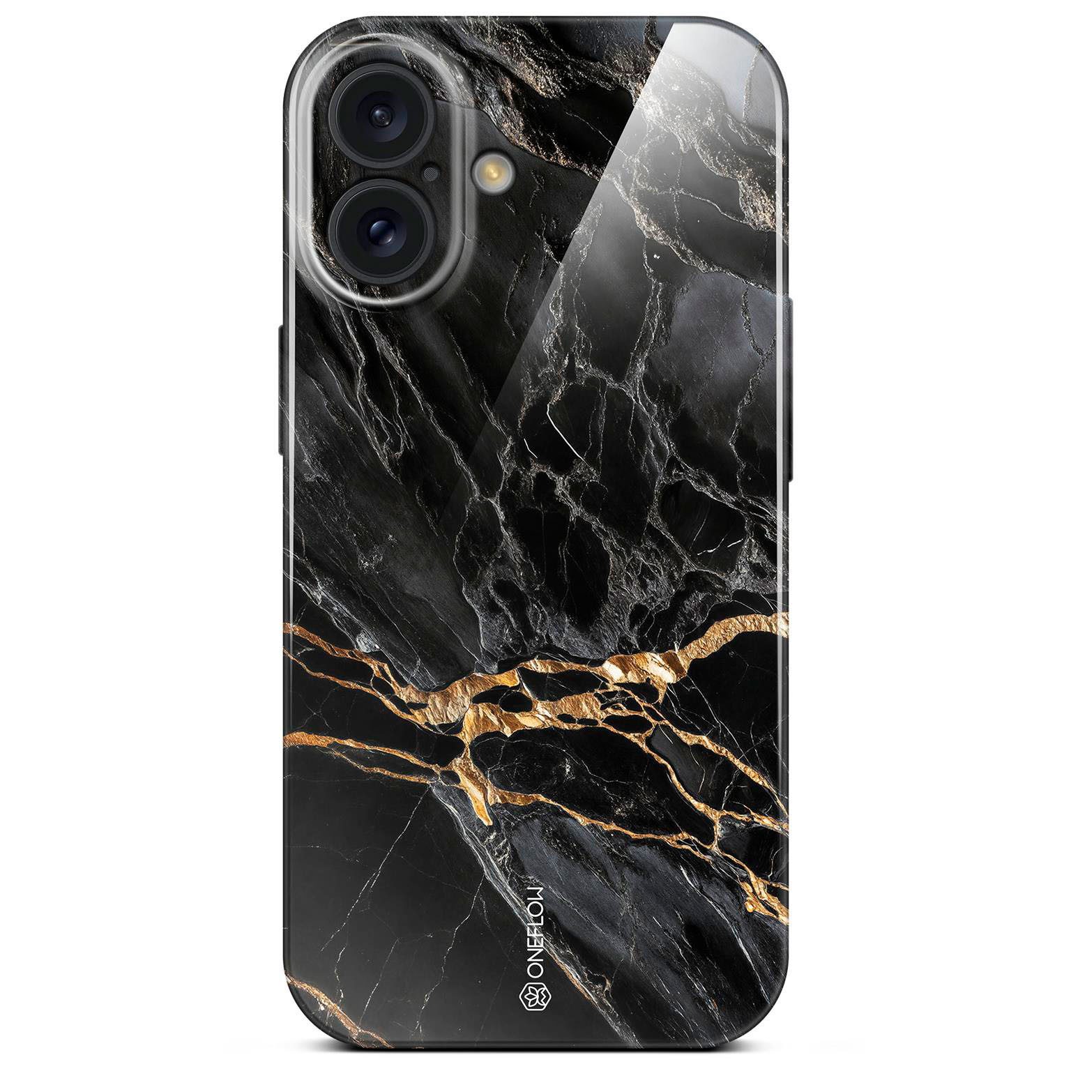 Handyhülle für iPhone 16 Hülle Marmor Bliss Cover Gold Black