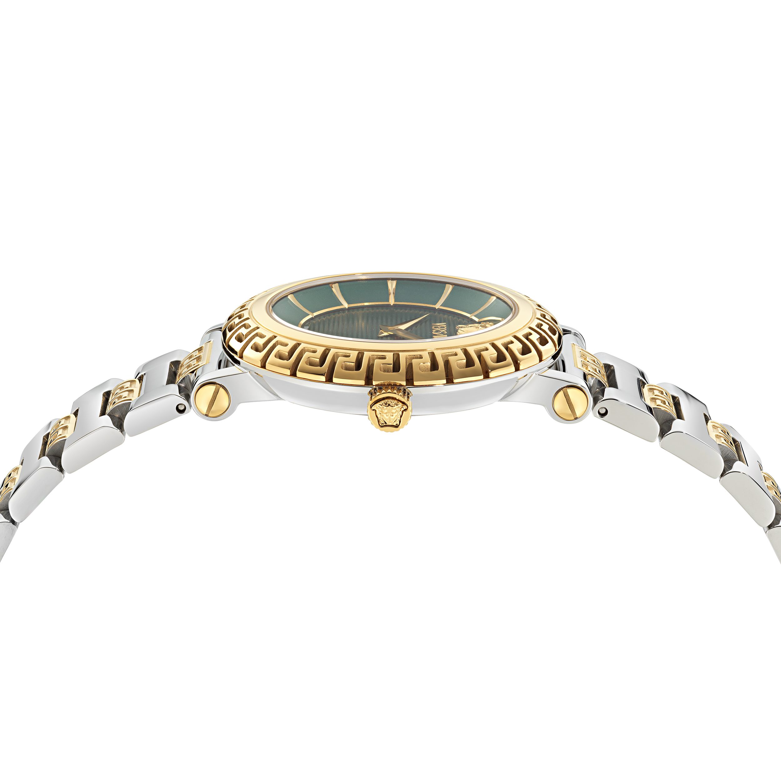 Versace Quarzuhr GRECA SPHERE NOVA VE5L00426, Armbanduhr, Damenuhr, Swiss Made, Edelstahlarmband, analog
