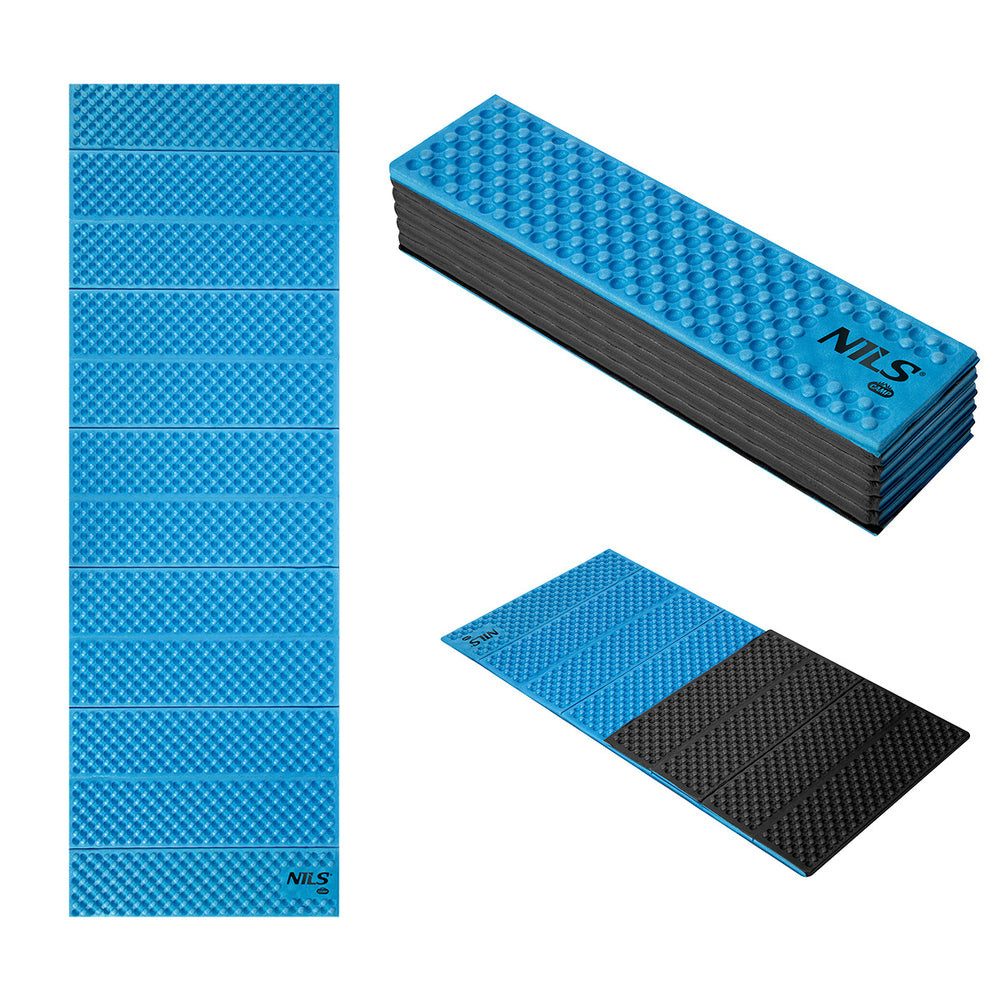 NILS CAMP Fitnessmatte Trekkingmatte Isomatte faltbar (Spar-Set, 1-St., 182 x 60 cm leicht), faltbar, ultraleicht, XPE, wärmeisolierend