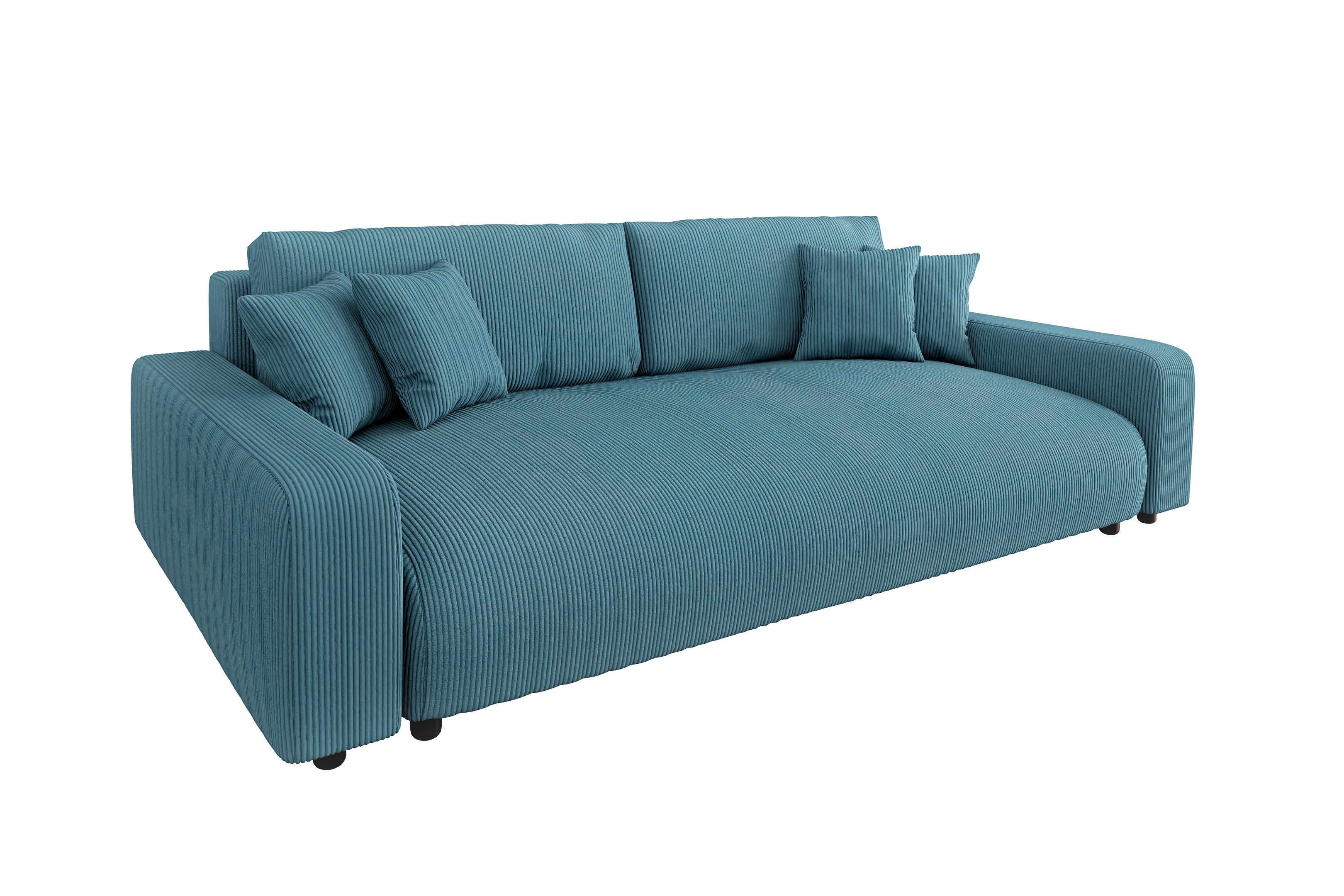 S-Style Möbel Schlafsofa Emma mit Bettkasten in Cord-Stoff günstig online kaufen