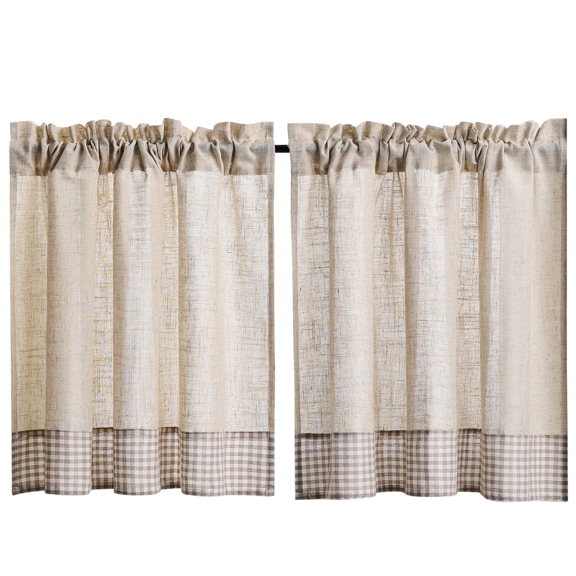 Joyswahl Scheibengardine Slike (2 St), Stangendurchzug, kariert, für Küche günstig online kaufen