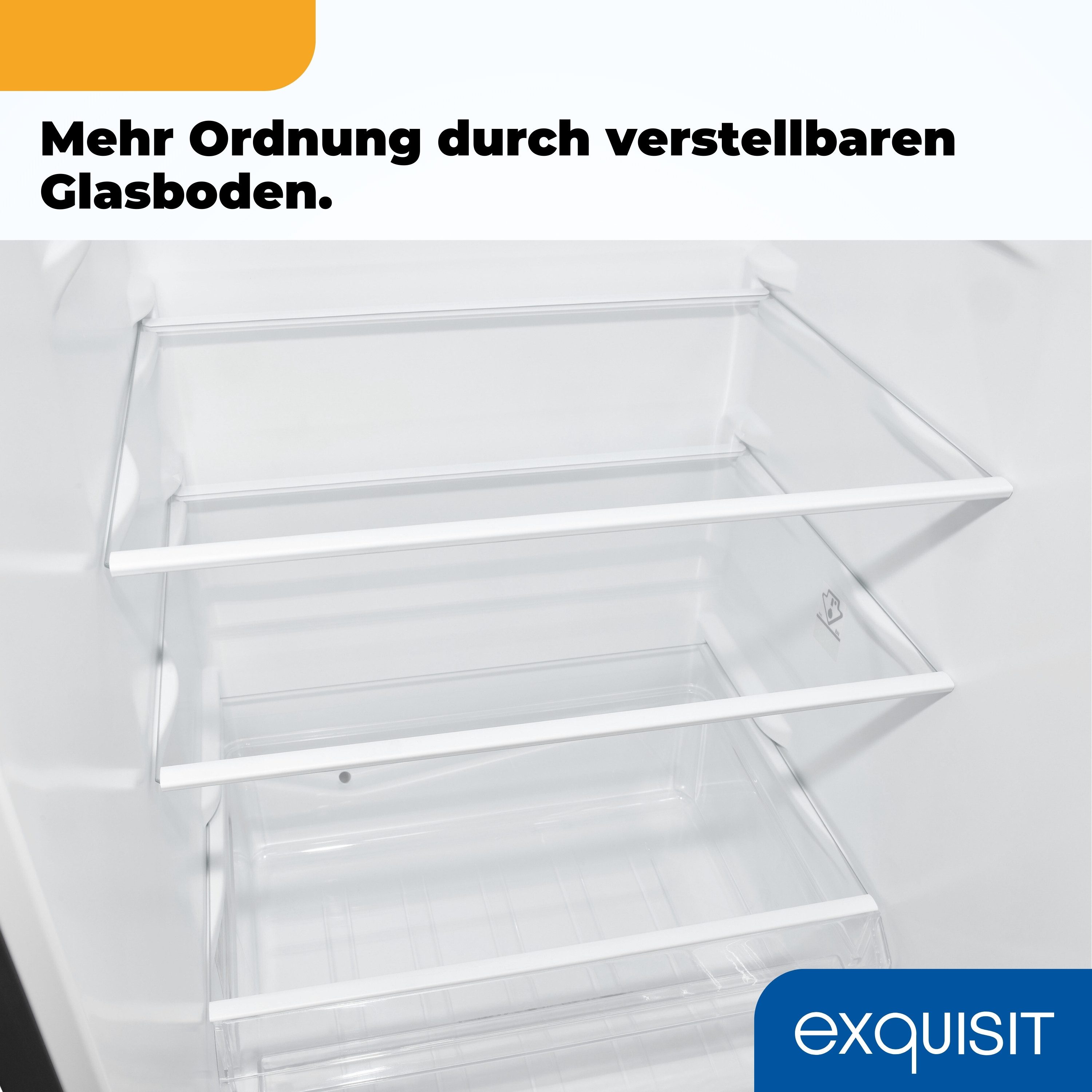 exquisit Kühl-/Gefrierkombination KGC232-60-E-040C inoxlook-az, 142,5 cm hoch, 49,5 cm breit, Platzsparend 173 l, flexibel, leise, effizient, LED, 4*-Gefrierfac – Bild 5 von 5