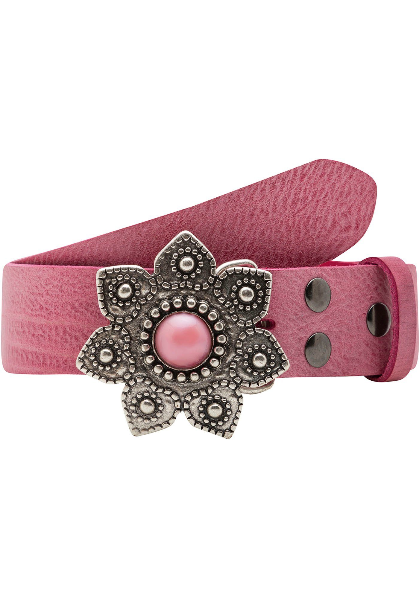 Rettungsring Gürtel Ledergürtel mit austauschbarer Schließe »Blume Mit Rosa günstig online kaufen