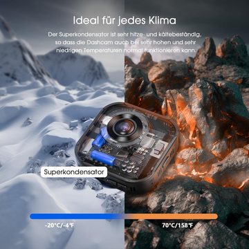 Avylet Dashcam Auto mit Vorne Hinten 4K/1080P, WiFi Autokamera Dashcam (HD, WLAN (Wi-Fi), Super Nachtsicht,WDR,G-Sensor, Loop-Aufnahme, APP Steuerung,170° Weitwinkel,WDR)