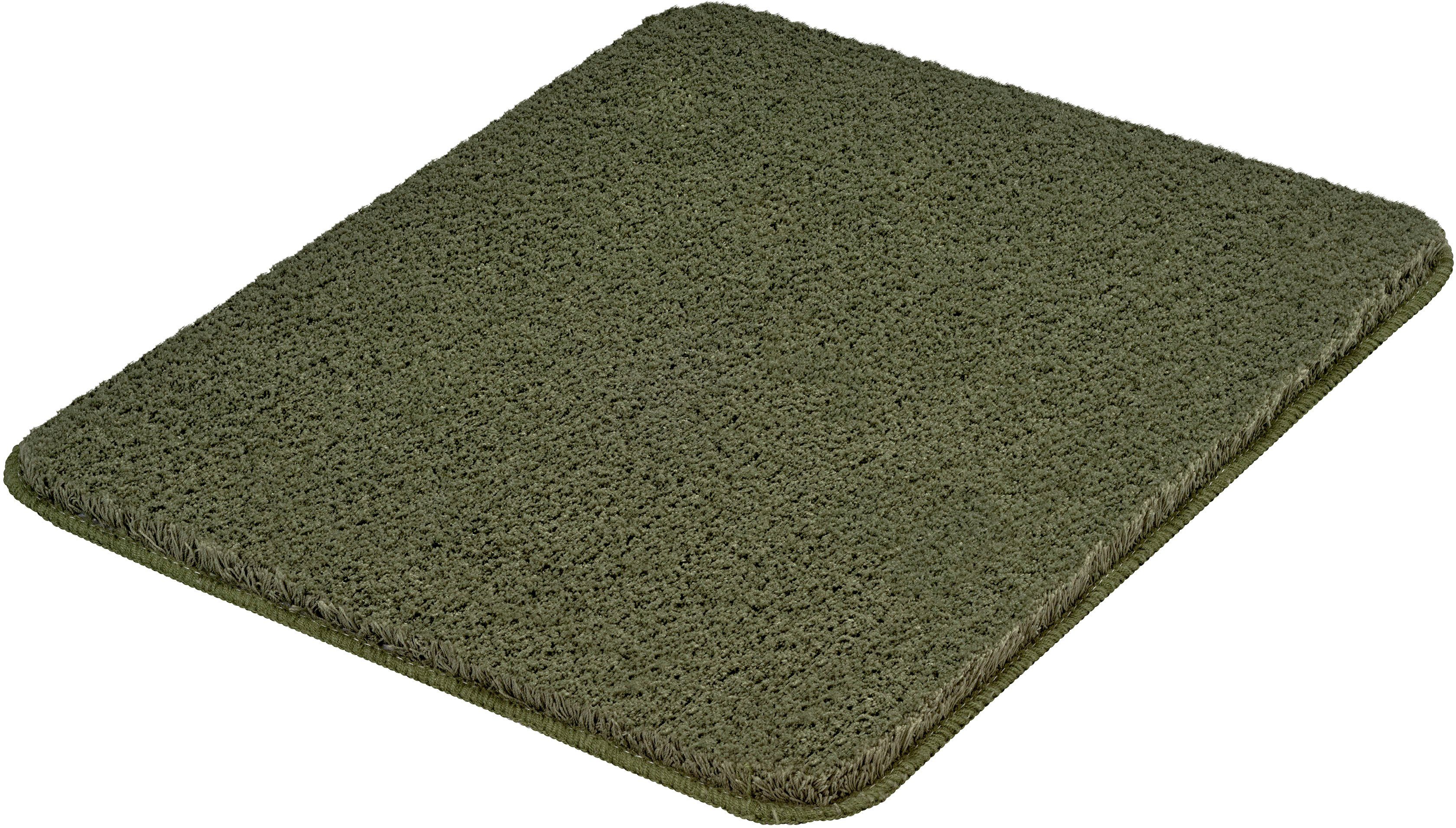 Kleine Wolke Badematte Marco, Badvorleger, Badezimmer Teppich, Höhe 20 mm, rutschhemmend beschichtet, fußbodenheizungsgeeignet, Polyester, rechteckig, Badteppich, Uni Farben