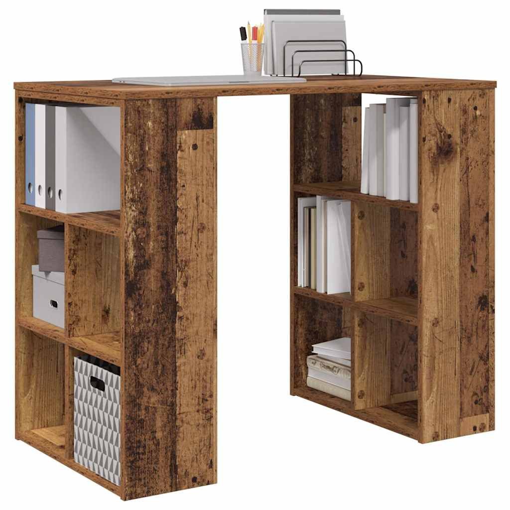 vidaXL Schreibtisch Schreibtisch mit Regal Altholz günstig online kaufen