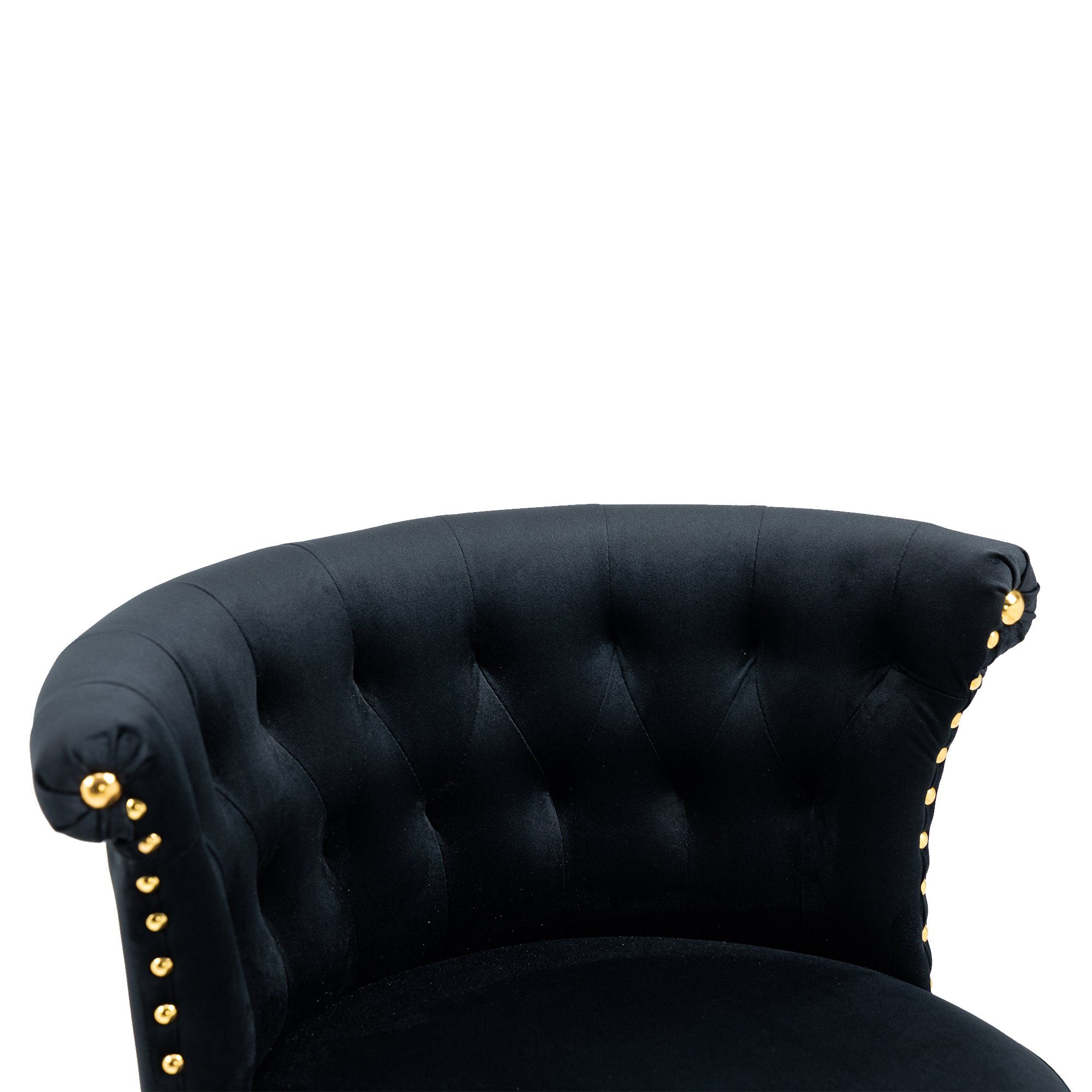 WISHDOR Barhocker und Barstühle schwarz Höhe mit Tresenhocker mit Fußstütze, Rückenlehne fester 360-Grad-Drehung Drehhocker