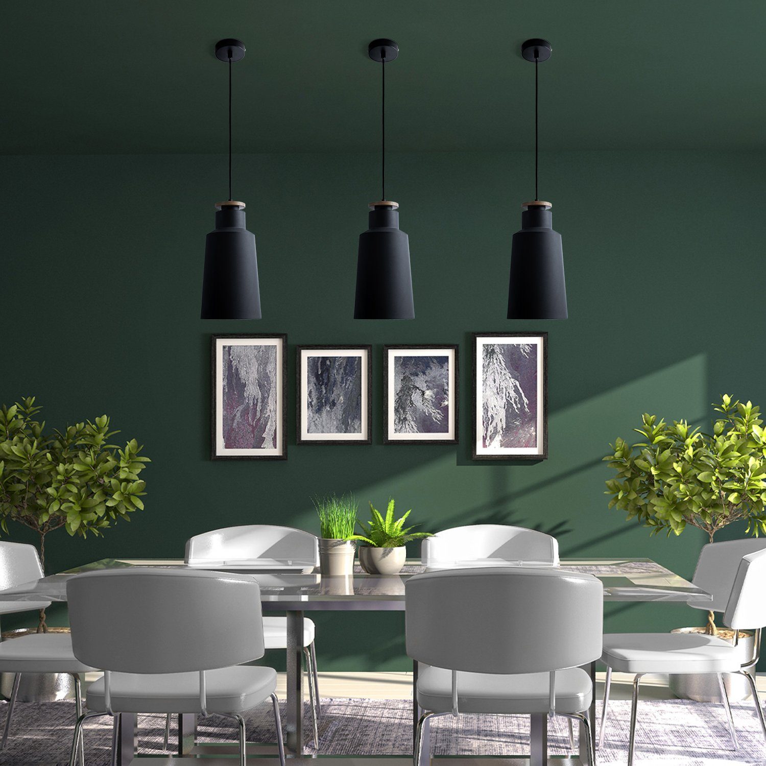 Paco Home Pendelleuchte JACK I, ohne Leuchtmittel, Hängelampe Esszimmer Küchenlampe Esstischlampe Skandinavisch E27