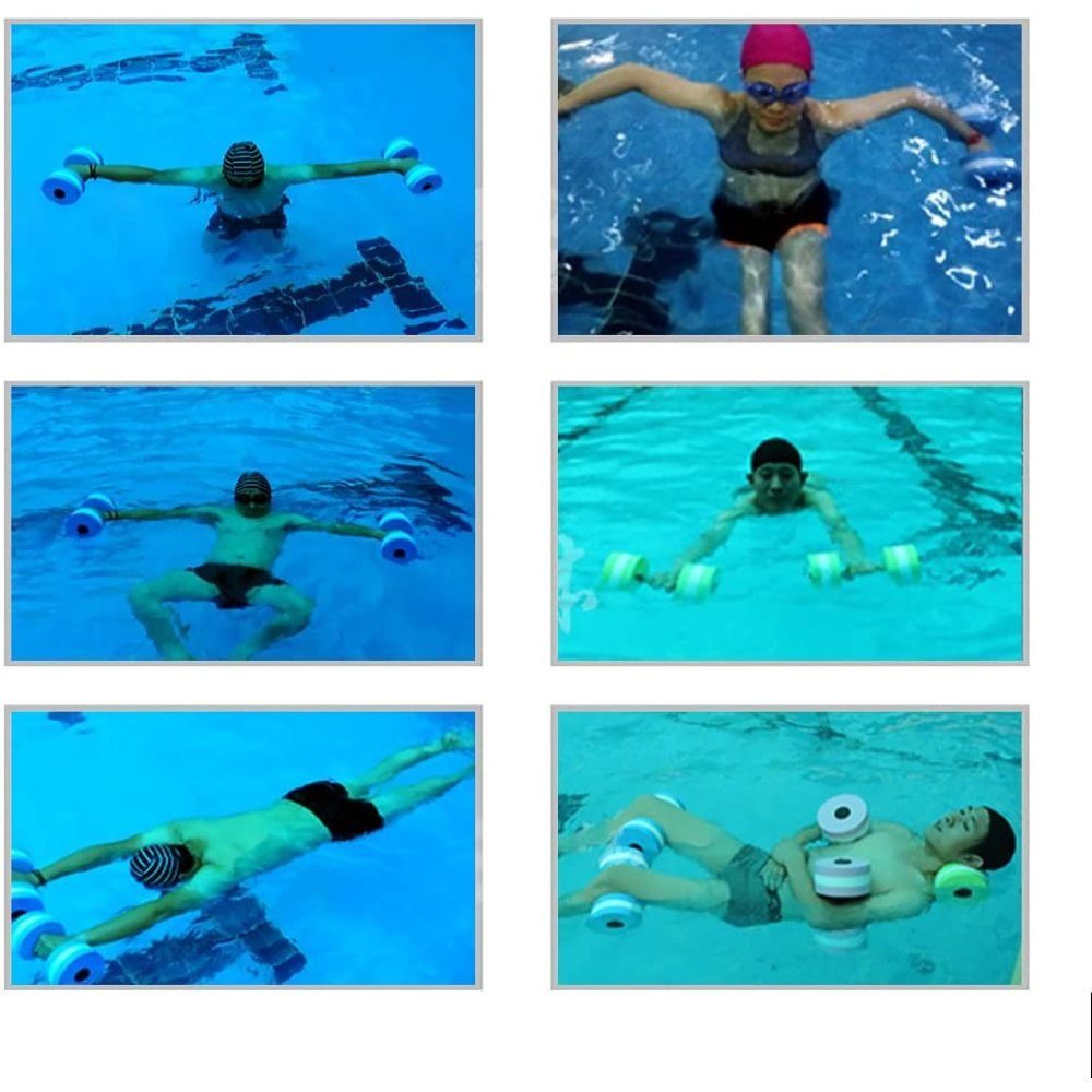 Dilwe Fitness Hantel 1 Paar Schaumstoff Starker Widerstand Hanteln Pool Barbell Float Aqua Übungen Ausrüstung für Wasser Aerobic-Training Fitness Yoga 