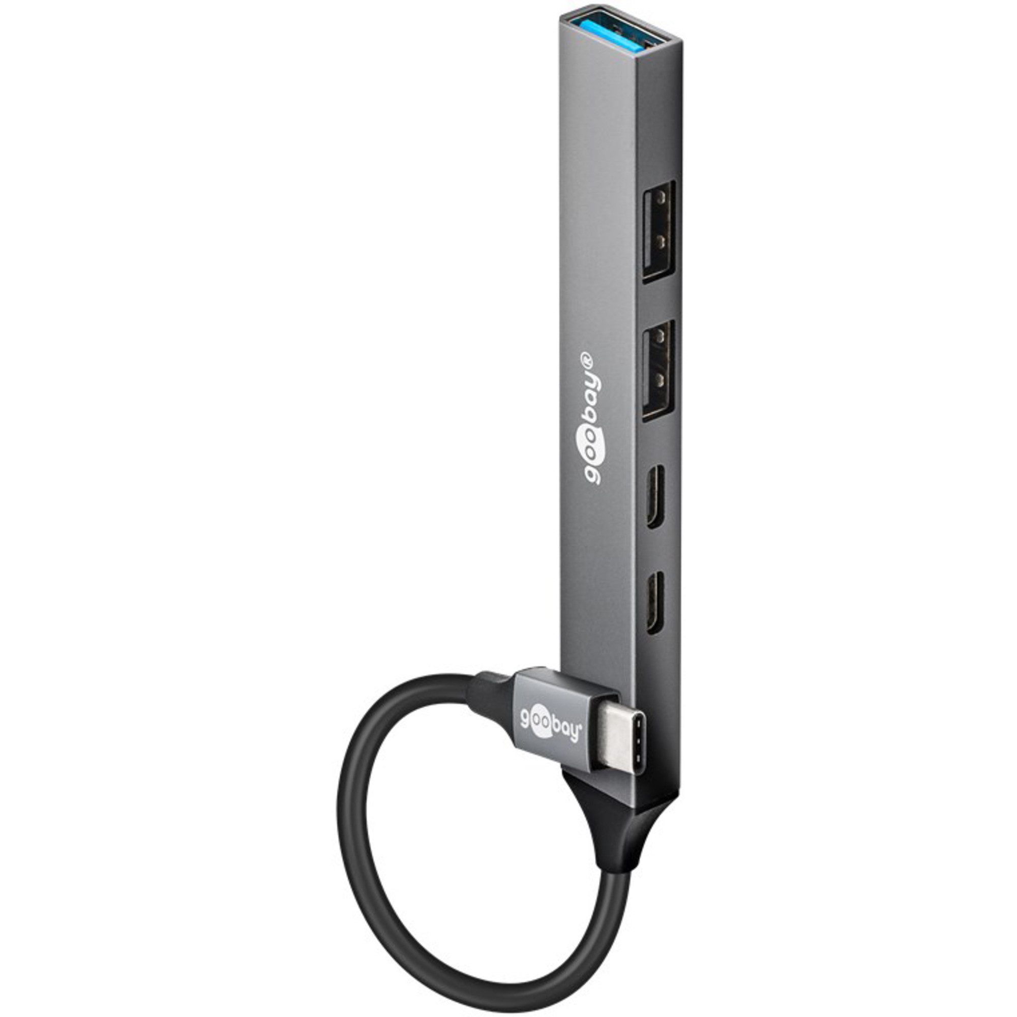 Goobay goobay Slim 5-Port USB-Hub USB-C™ auf USB-C/USB-A Netzteil