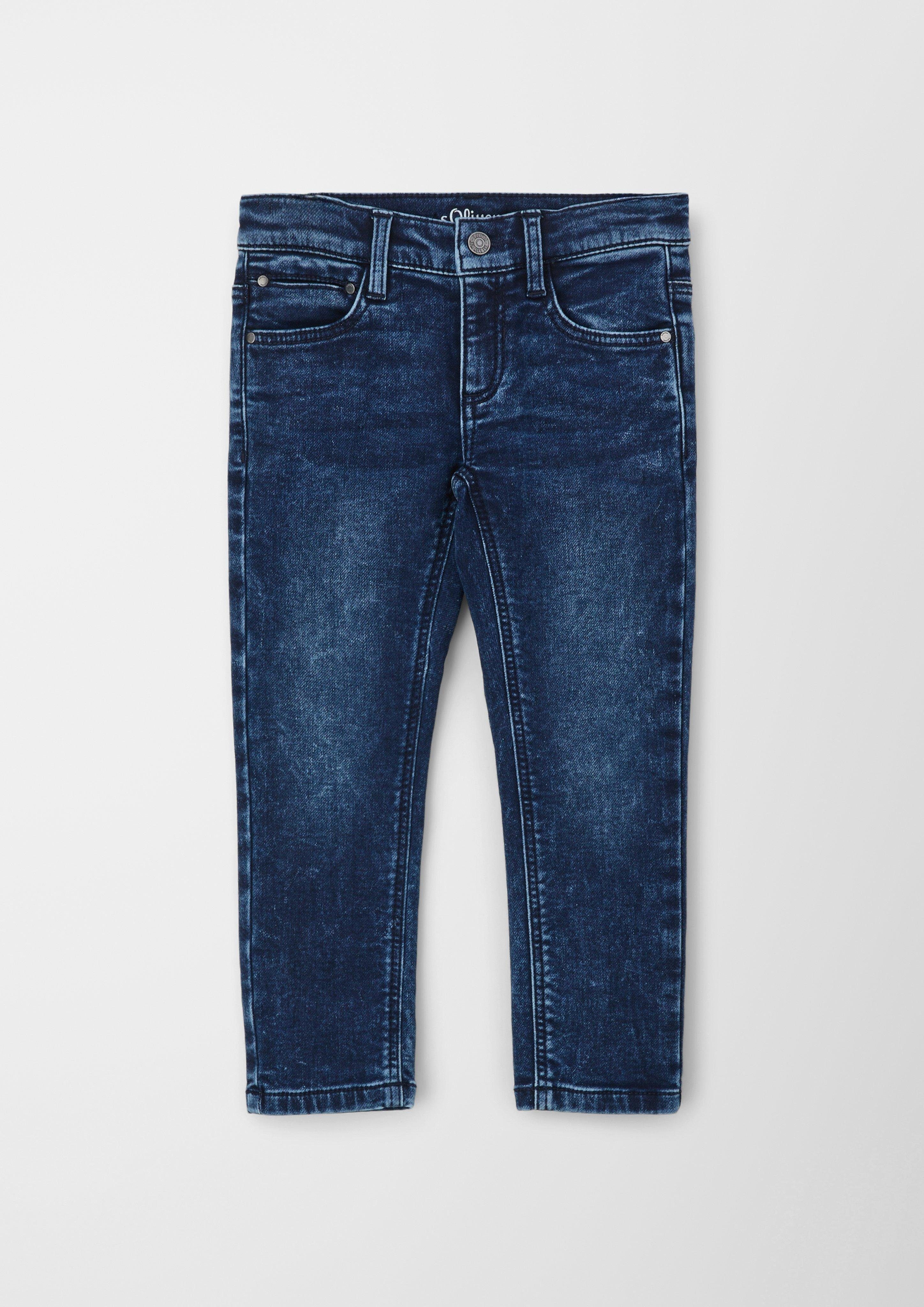 s.Oliver 5-Pocket-Jeans Jeans Brad / Slim Fit / Mid Rise / Slim Leg Waschung, Kontrast-Details