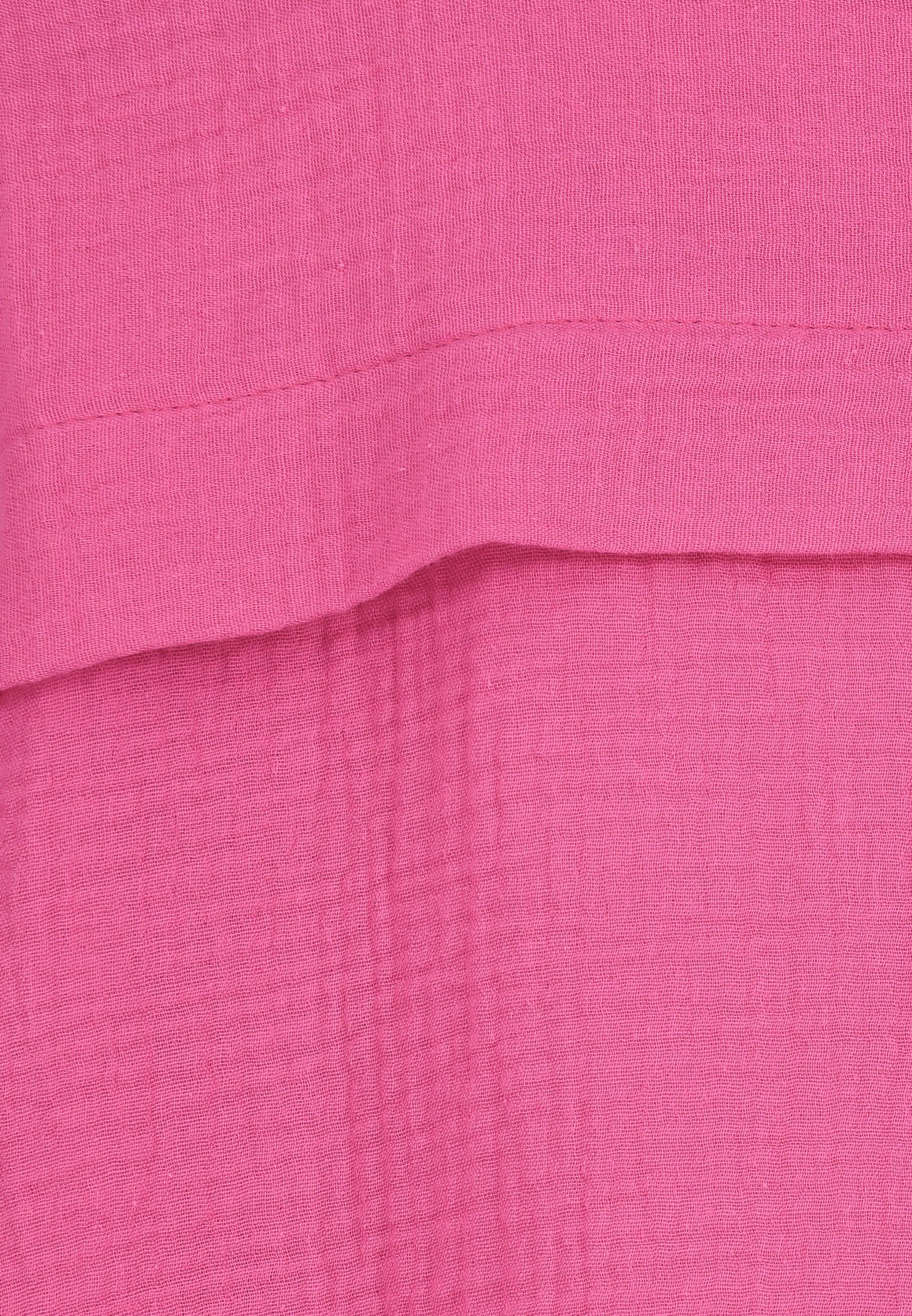 SUBLEVEL Bluse Langarmbluse Musselin pink Oversize