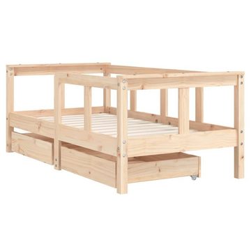 vidaXL Kinderbett Kinderbett mit Schubladen 70x140 cm Massivholz Kiefer