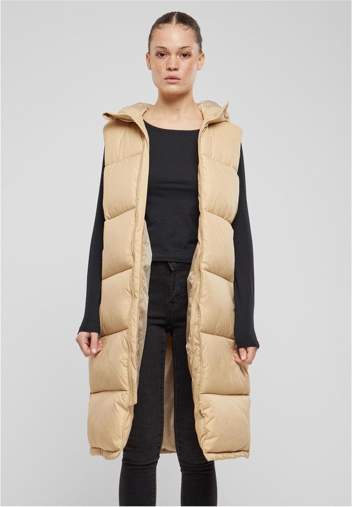 URBAN CLASSICS Sweatweste Ladies Long Hooded Puffer Vest