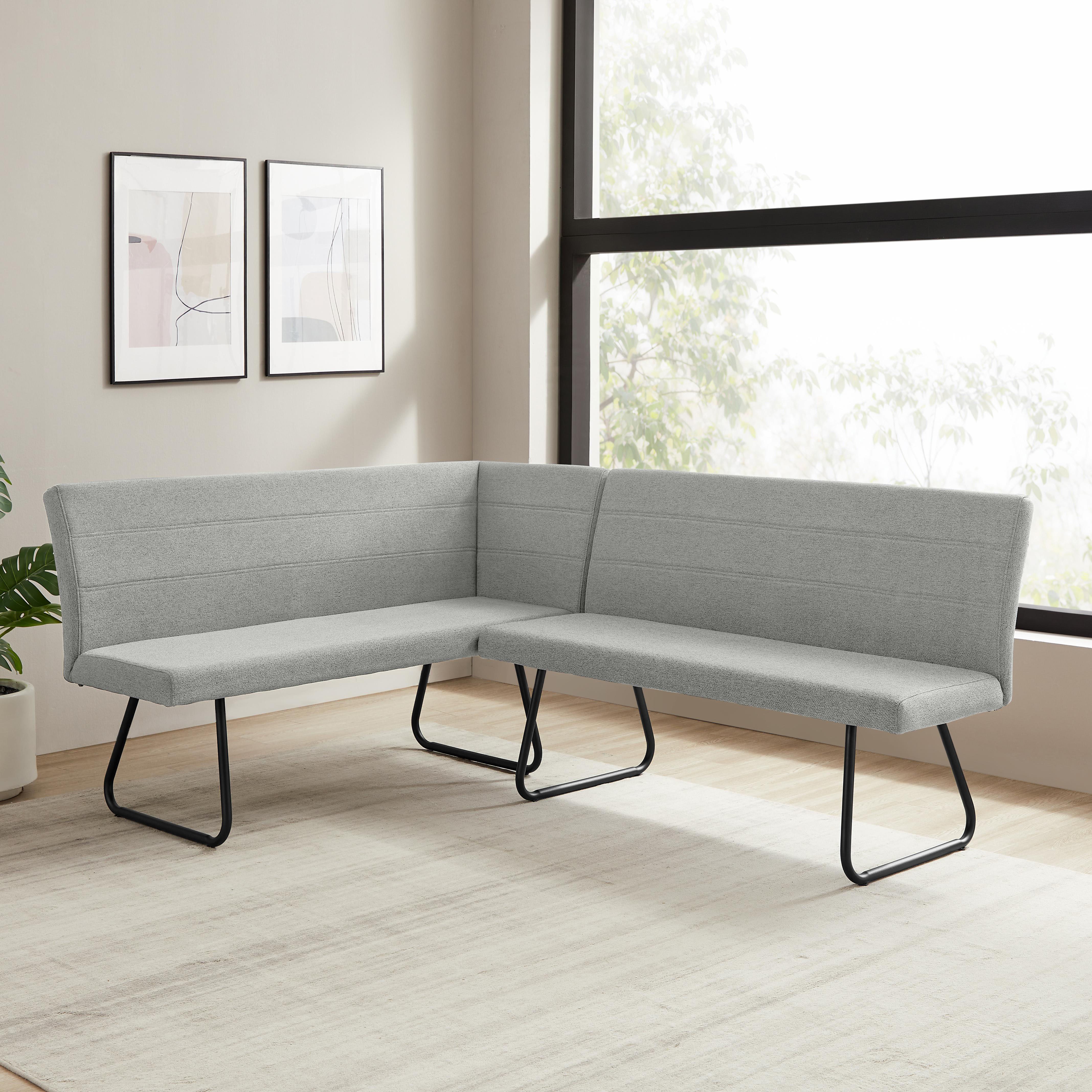 OTTO home Eckbank Blee, pflegeleichter Strukturstoff, komfortable Polsterung, Metallgestell