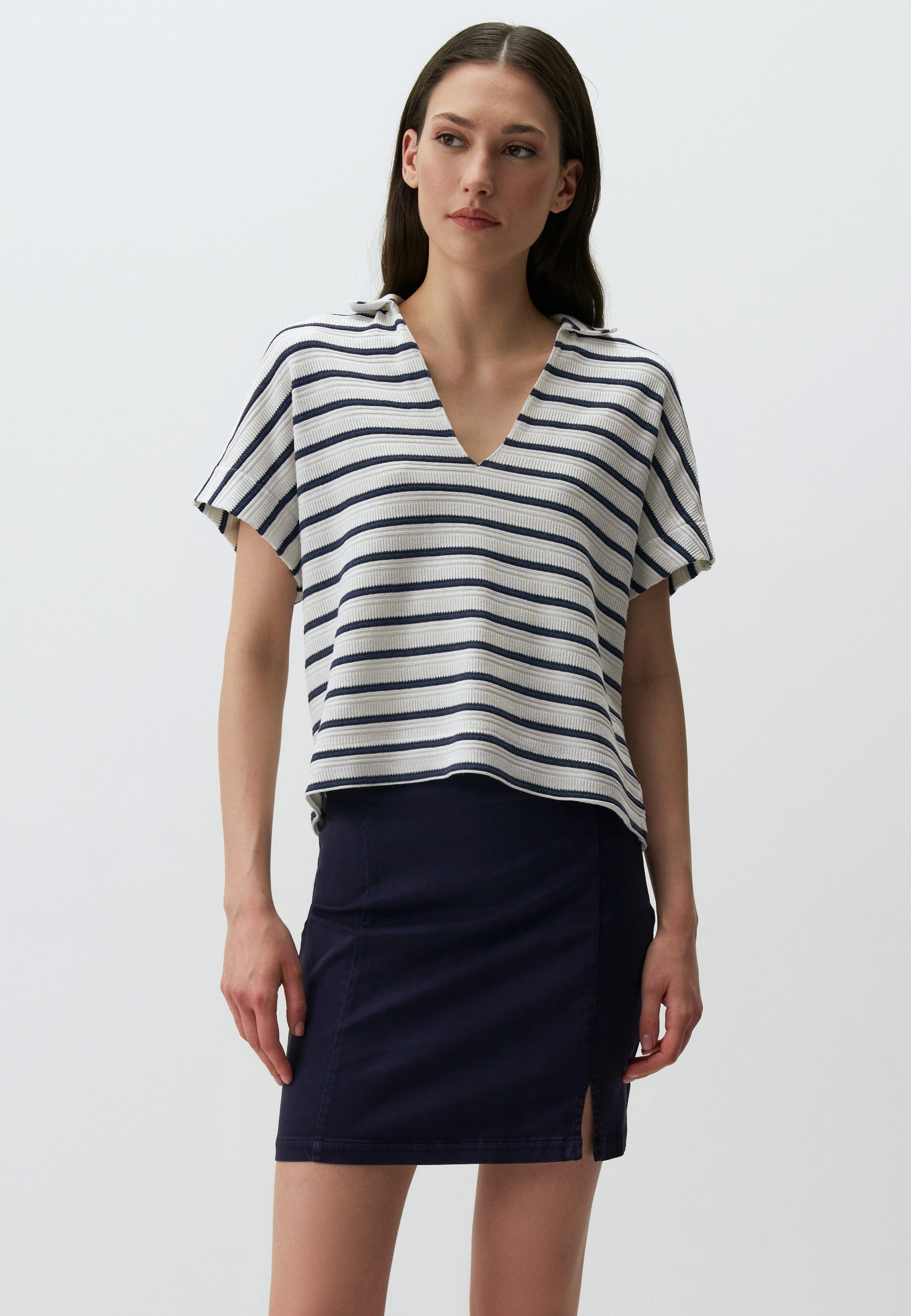 Minirock Slim Fit Minirock mit Schlitzen