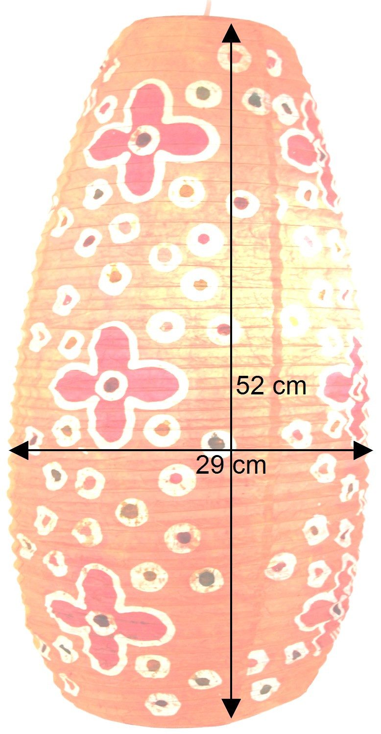 Guru-Shop Lampenschirm Ovaler Lokta Papierlampenschirm, Hängelampe..