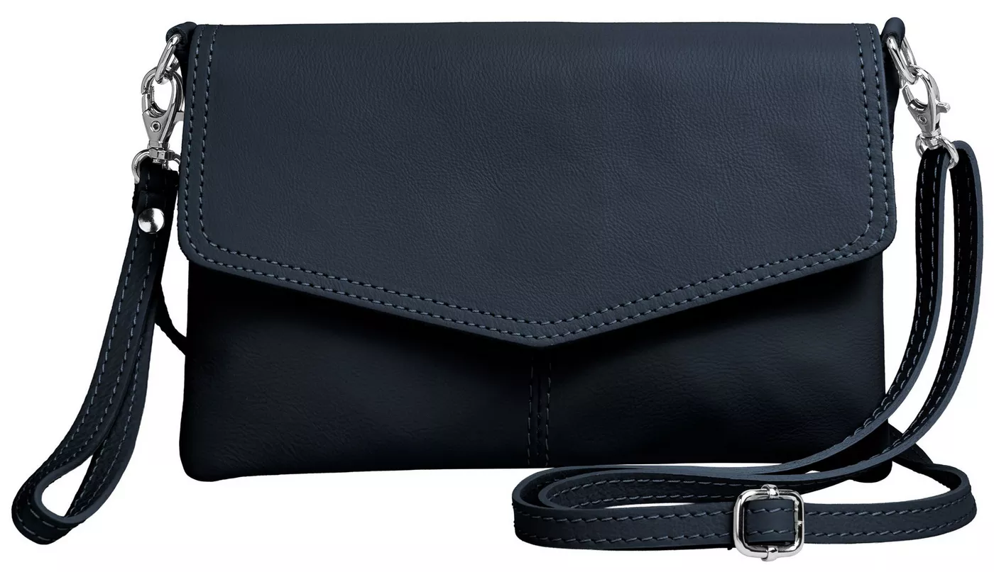 Caspar Clutch Abendtasche Leder Damen Umhängetasche - PREMIUM LINE - Modell No.322, aus 100% gewaschenem Echtleder aus Italien - samtig weich & nachhaltig