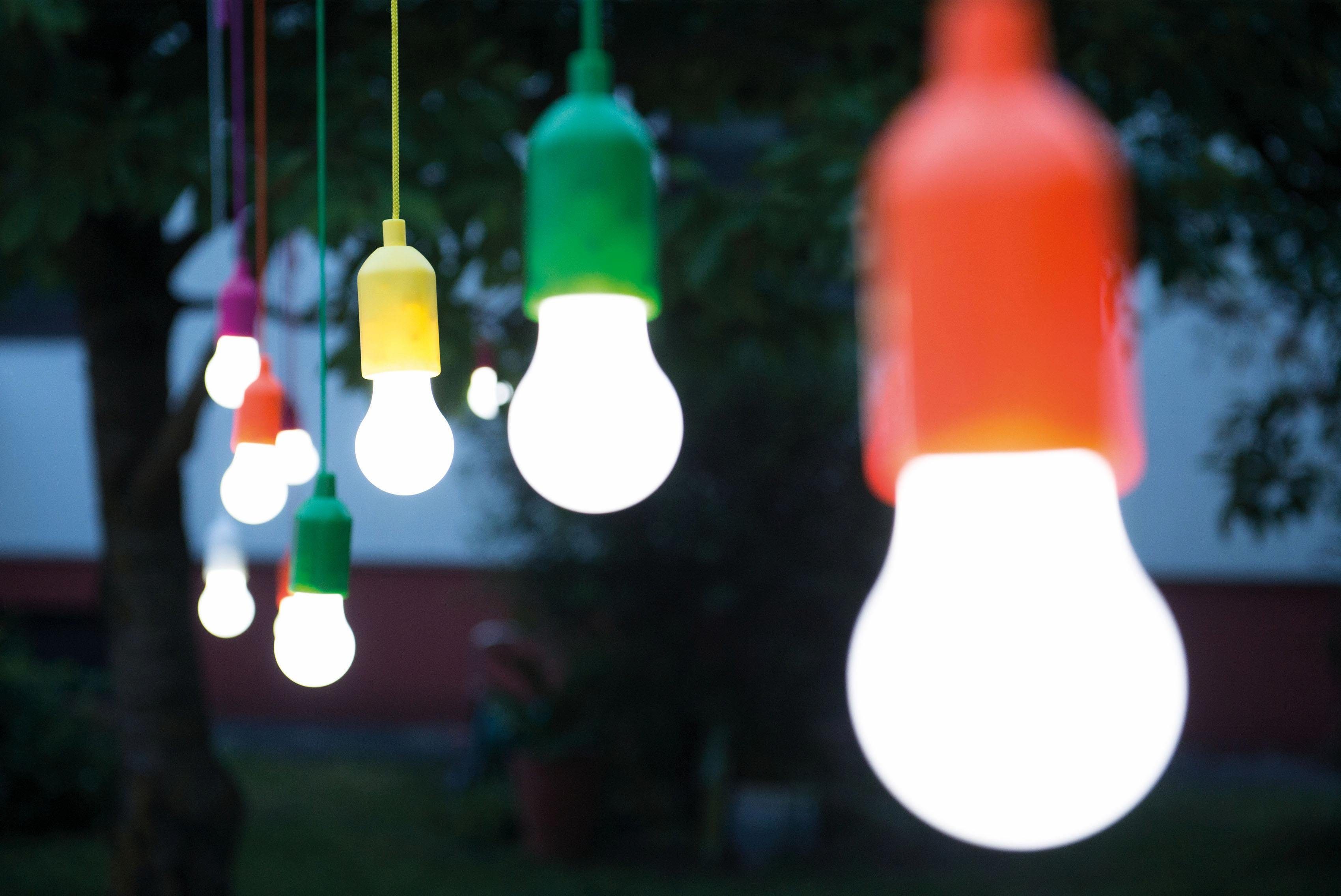 MediaShop LED Gartenleuchte HandyLUXcolors, LED kabellose LED Tageslichtweiß, fest integriert, Allzweckleuchte, 4er-Set