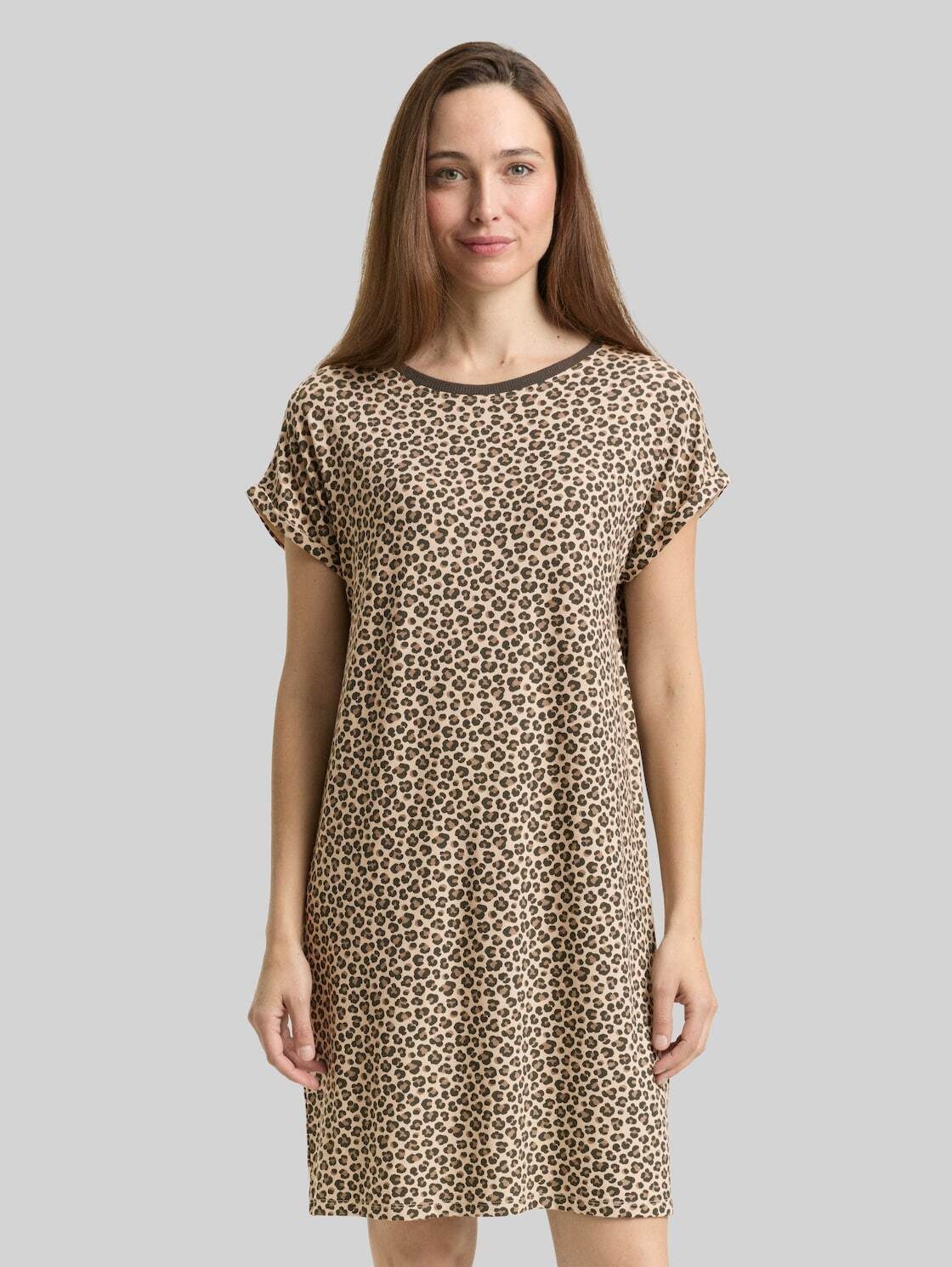 TOM TAILOR Pyjamaoberteil Bodywear (im Einserpack) Nachthemd mit Leo-Muster