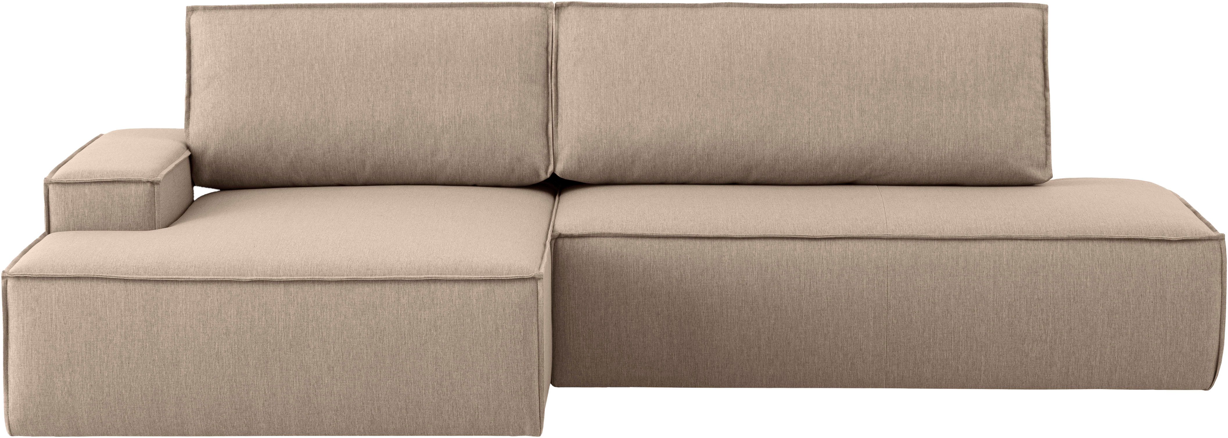OTTO home Ecksofa SHERWOOD Leinenoptik Schlafsofa in L-Form offen (275cm), Schlaffunktion und Bettkasten, Kedernaht, hoher Sitz- & Liegekomfort – Bild 5 von 5