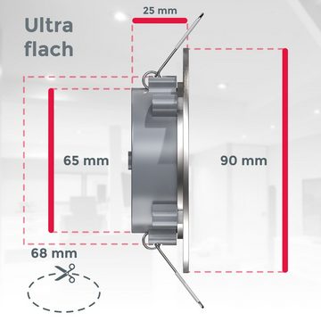 B.K.Licht Einbauleuchte, Dimmfunktion, LED fest integriert, Warmweiß