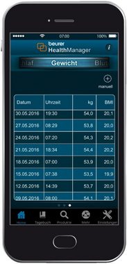 BEURER Körper-Analyse-Waage BF 700 Diagnosewaage mit App-Anbindung via Bluetooth® Personenwaage