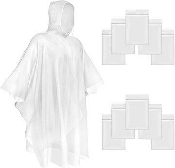 Fivejoy Regenjacke Einweg Regenponcho mit Kapuze, Wasserdichte Regenjacken für Festivals (1-St)