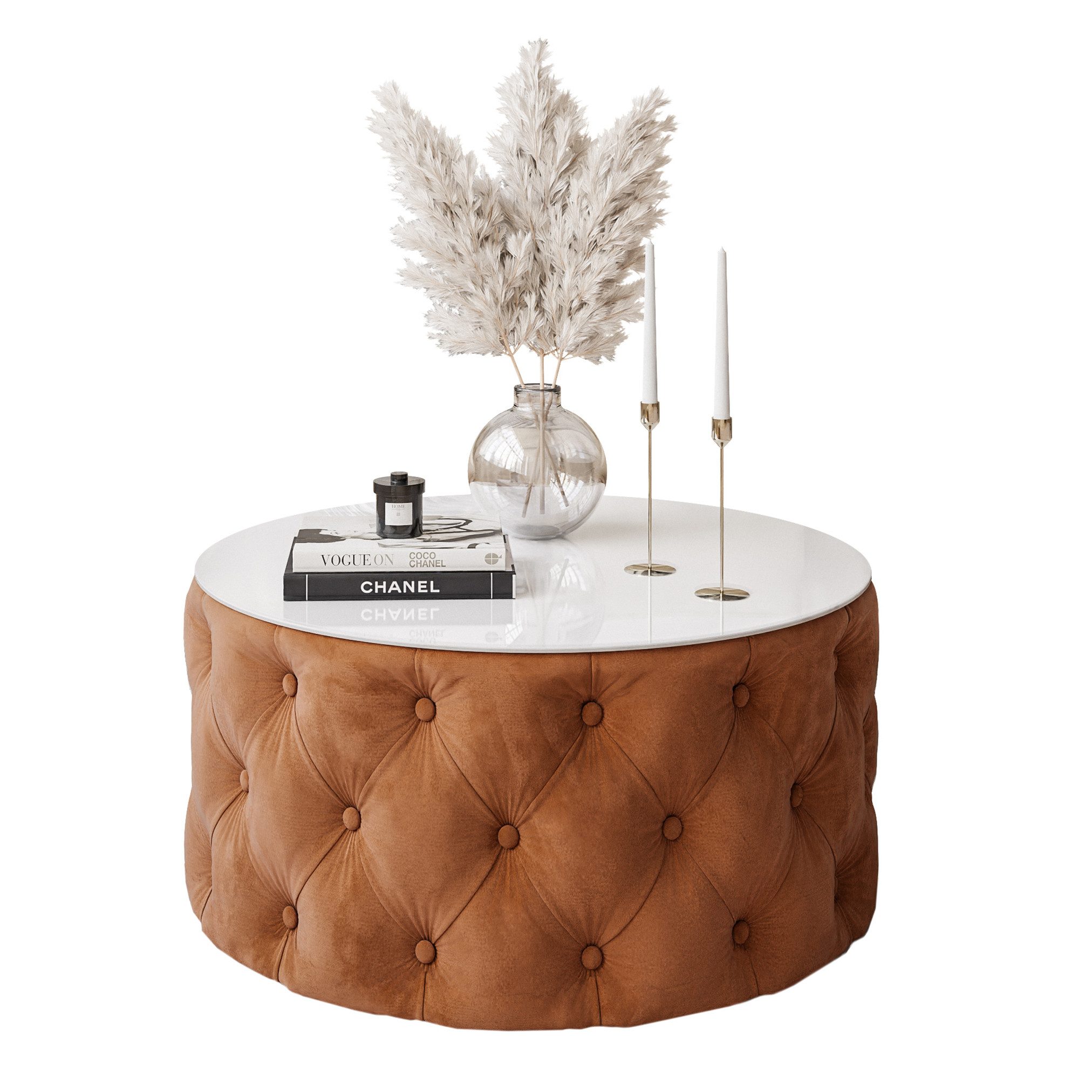 Lookway Couchtisch CHESTERFIELD 70 cm runder günstig online kaufen