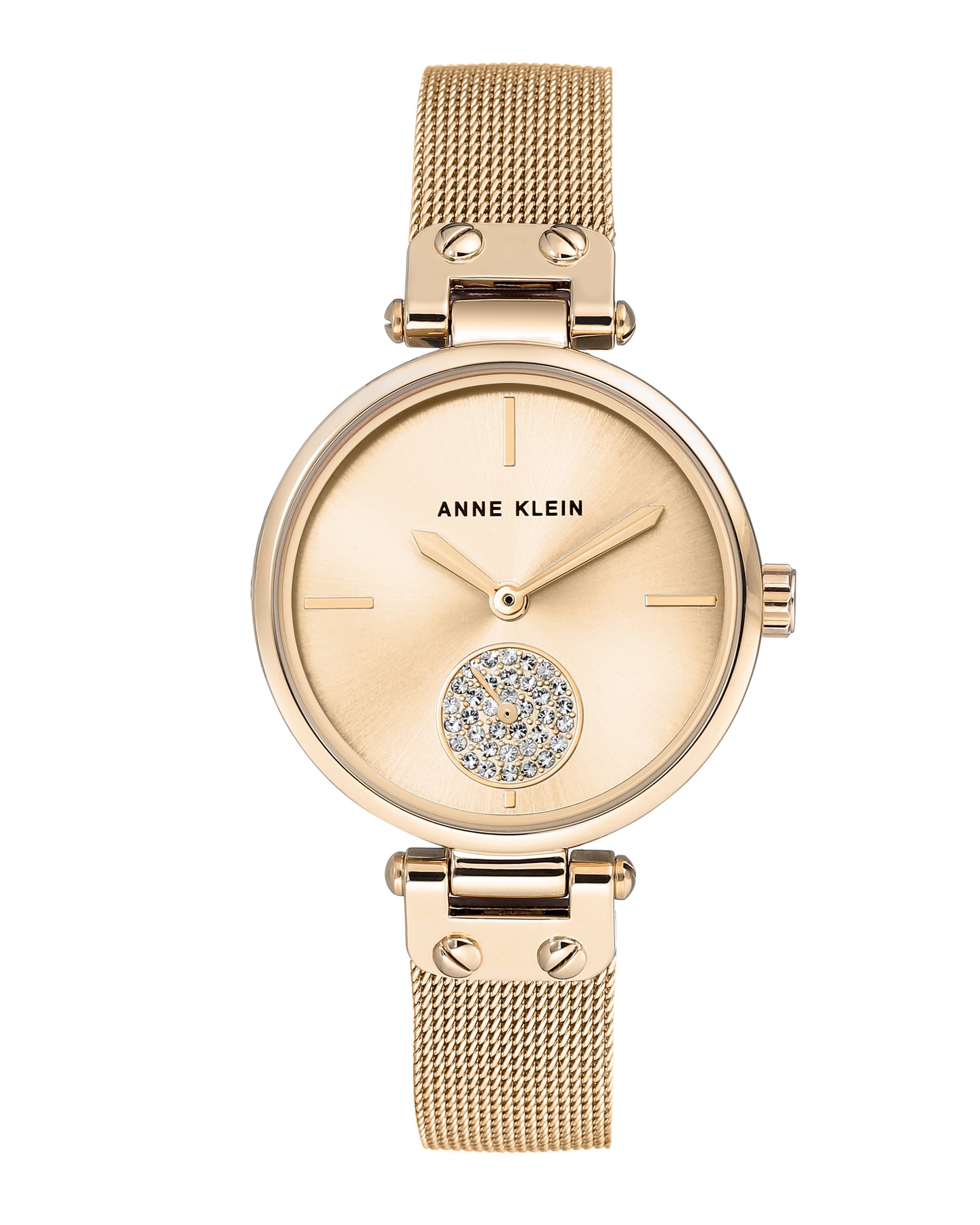 ANNE KLEIN Crystal Kristallen, Dreams AK/3000CHGB mit echten gold Quarzuhr