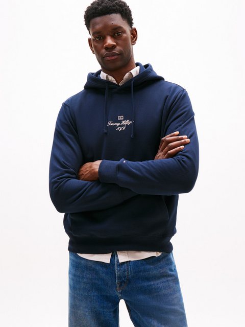 Tommy Hilfiger Hoodie OUTLINE FLAG SCRIPT HOODIE mit kontrastfarbener Stick günstig online kaufen