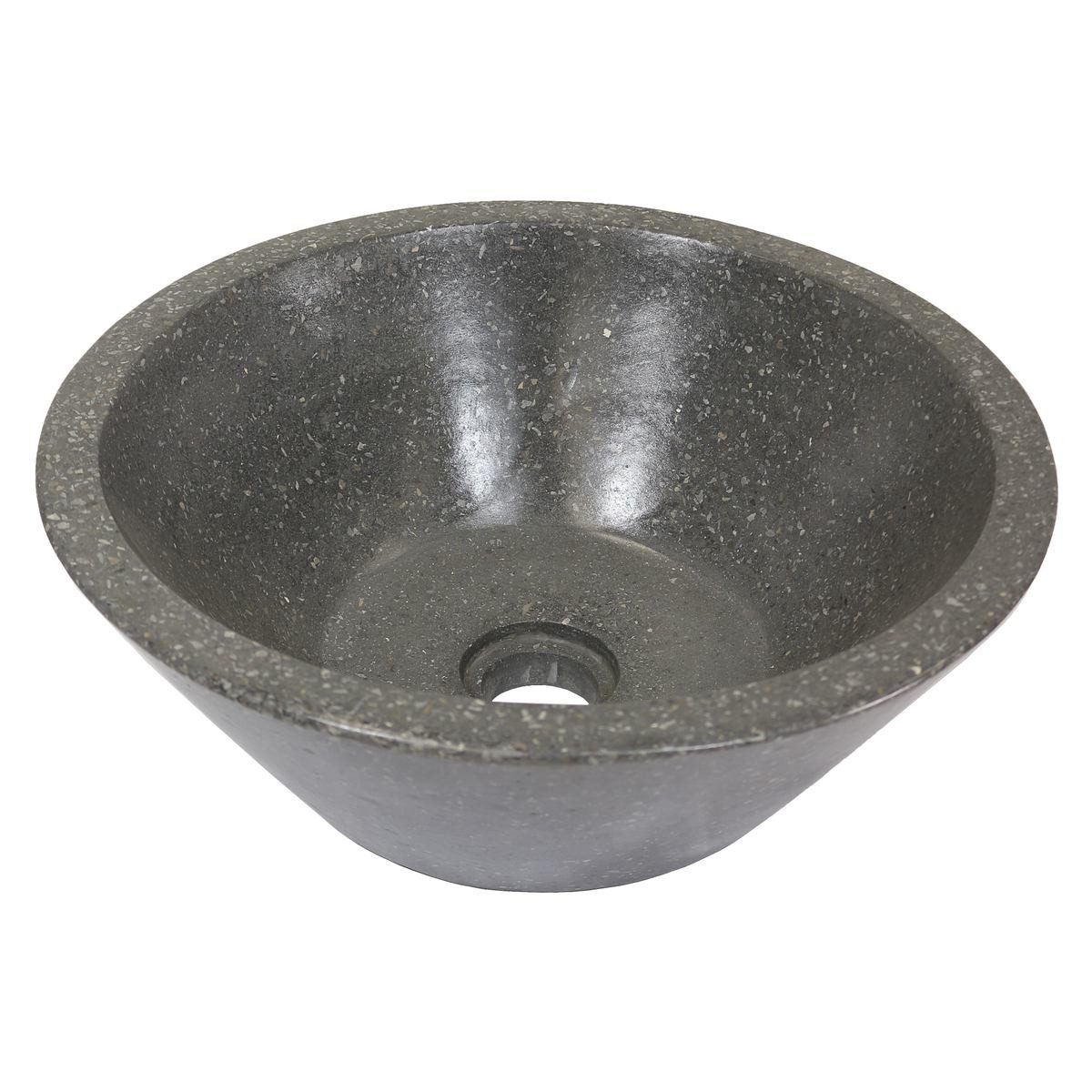 Waschbecken Waschbecken Terrazzo Dunkelgrau 40 cm