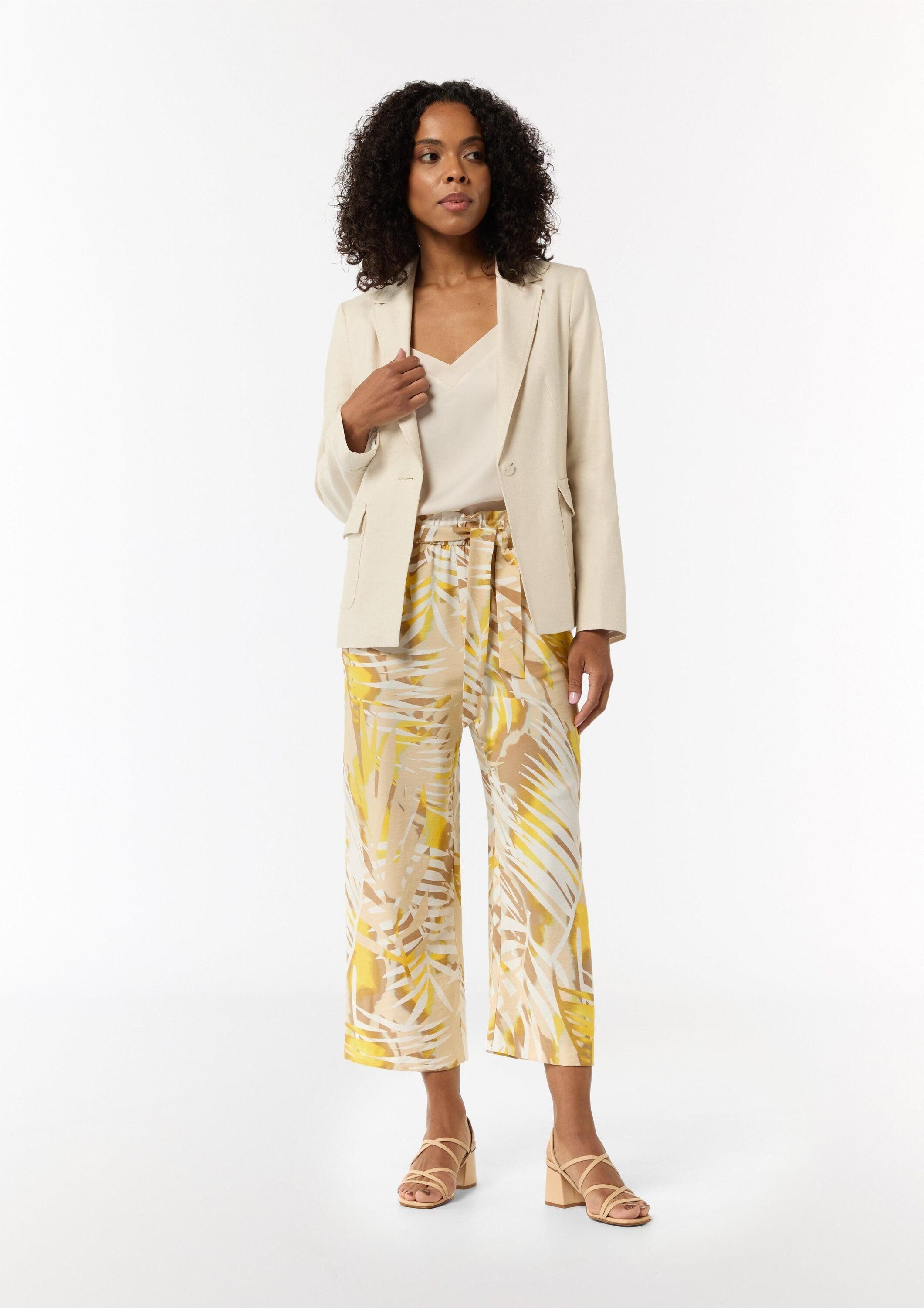 comma Culotte Hose Hose mit Bindeband und Eingrifftaschen günstig online kaufen