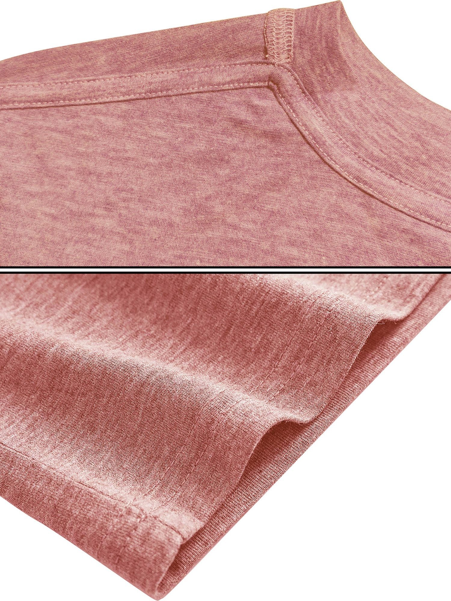 PYLIKE Rundhalsshirt Damen Sommer Casual Basic Rundhalsshirt mit Kurzarm Locker Tee