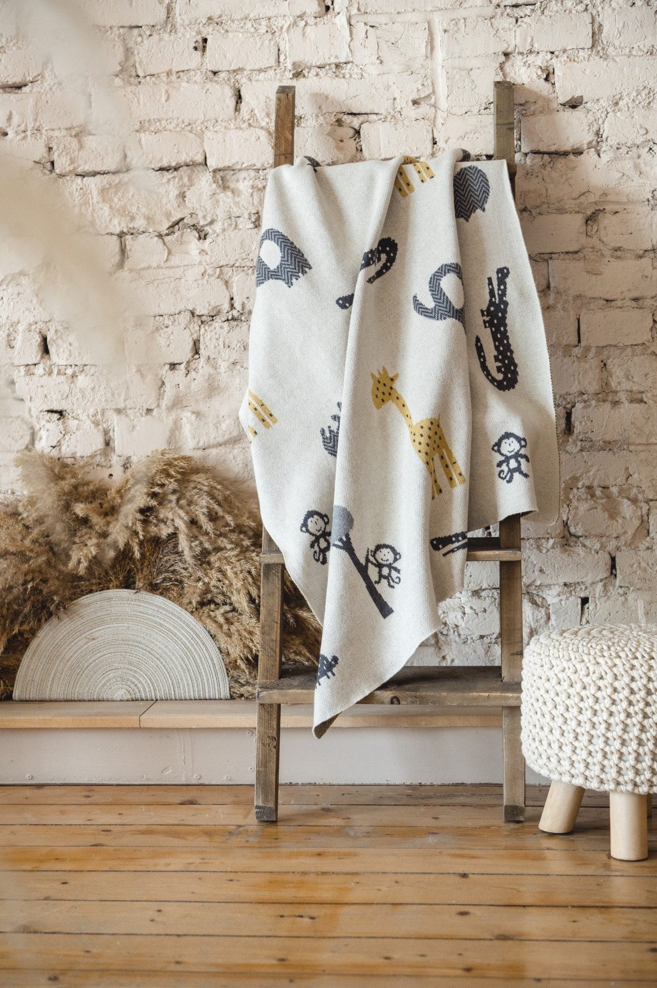 Babydecke Animal Organic Strick, Kaiser