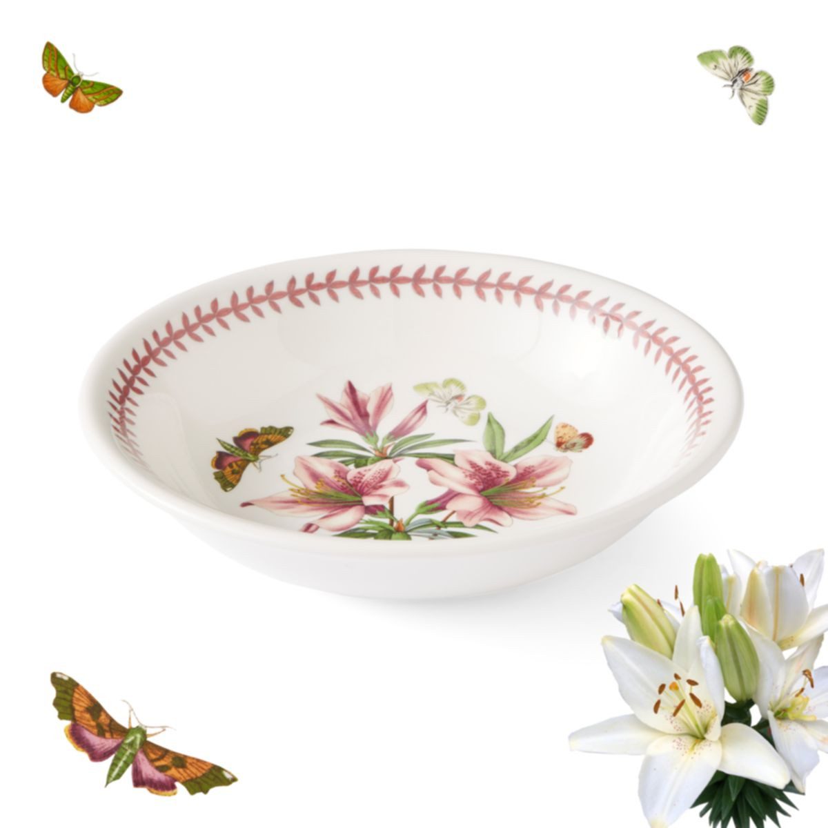 Portmeirion Suppenteller Portmeirion Keramik Pasta- & Suppenteller Botanic Garden Meadow Lilien
