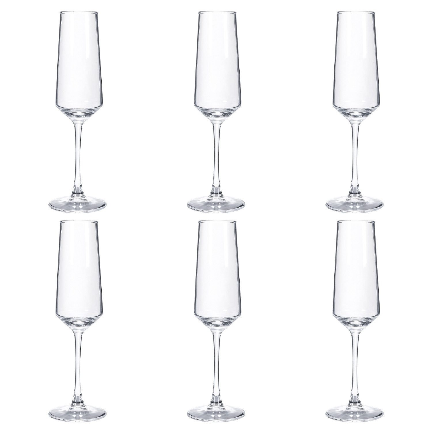Sektglas Sektgläser CARA, 6er Set, 250 ml Fassungsvermögen