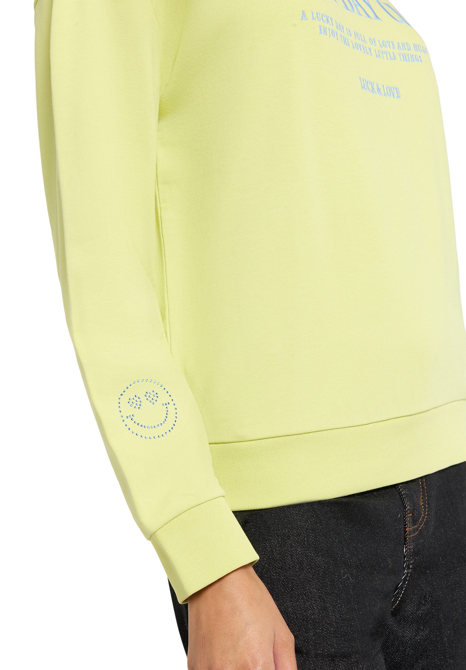 Cartoon Sweatshirt Damen mit Rippbündchen