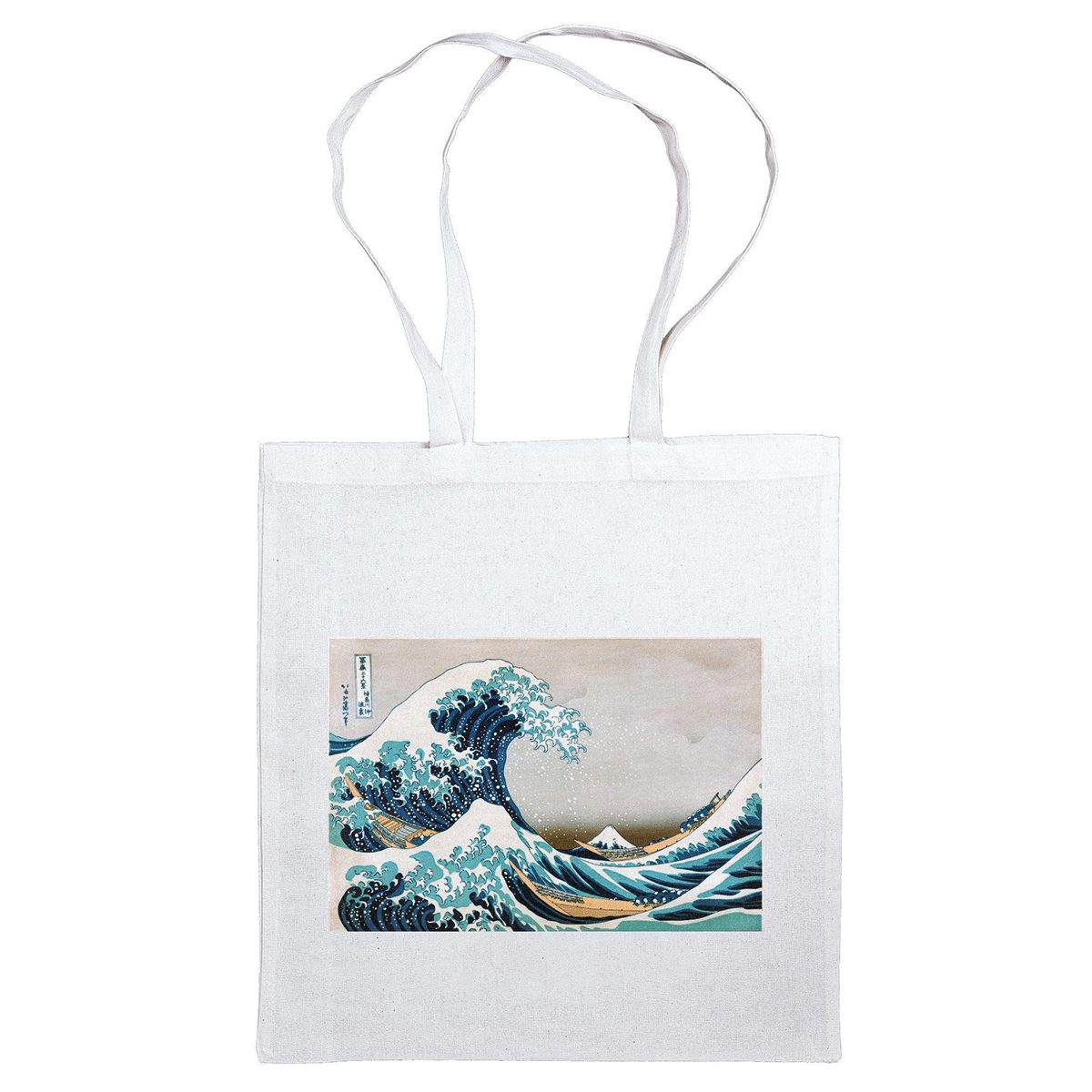 Anaconda Abendtasche Umhängetasche Hokusai: Stofftasche, Jutebeutel mit buntem Farbaufdr