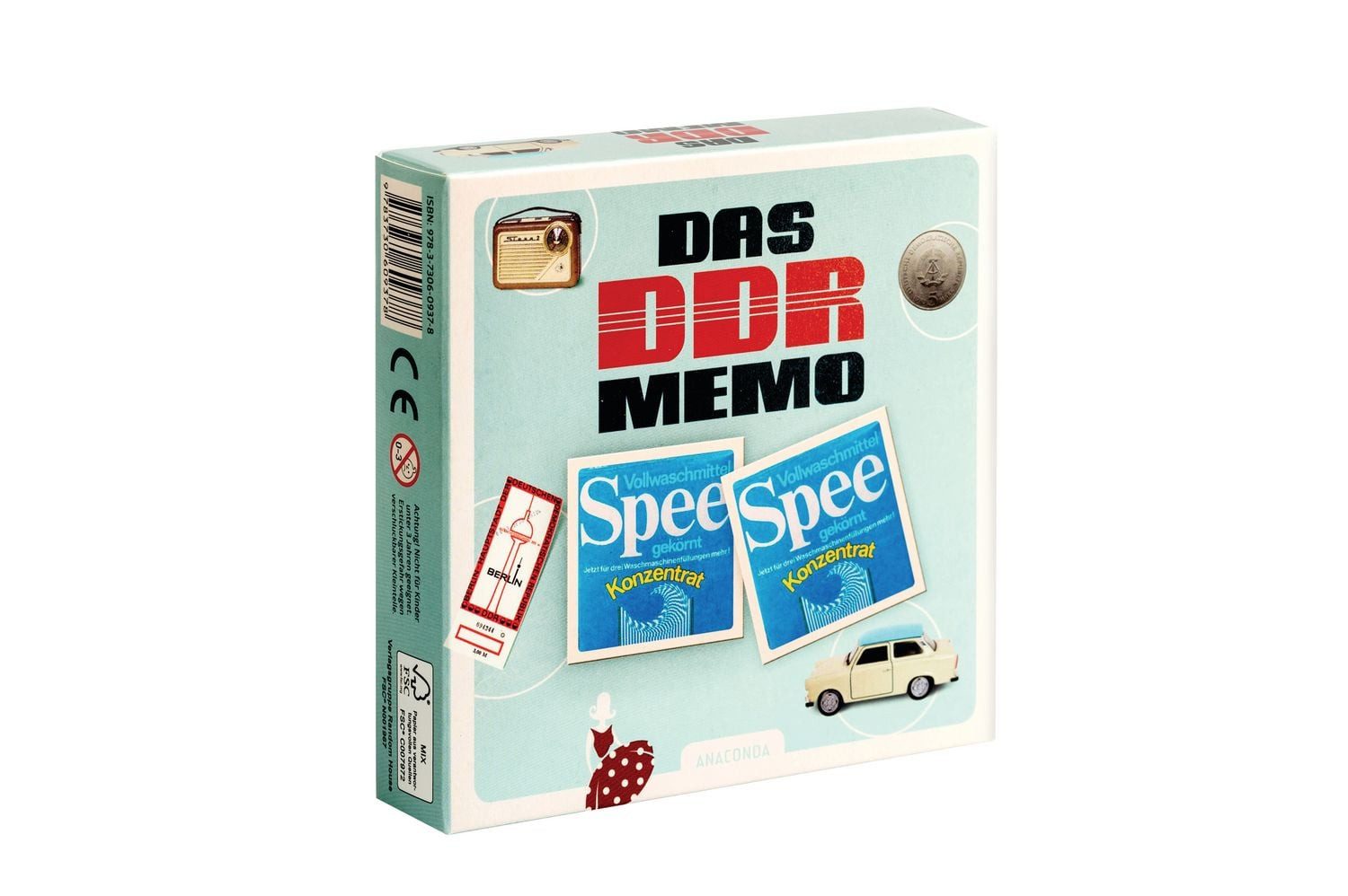 Das DDR-Memo / diverse, Memo-Spiel mit 40 Spielkarten im Spielkarton