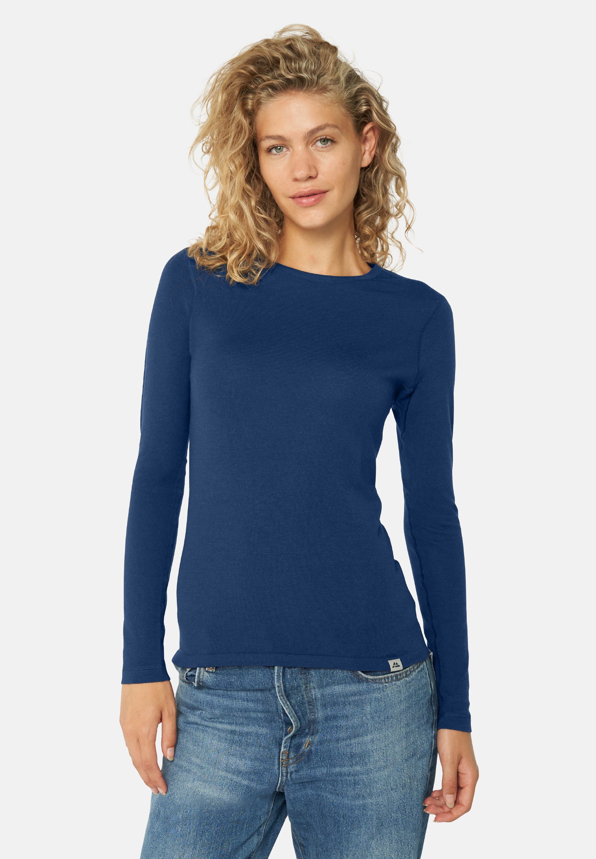 DANISH ENDURANCE Thermounterhemd Damen Merino Funktionsshirt Temperaturregulierend blue