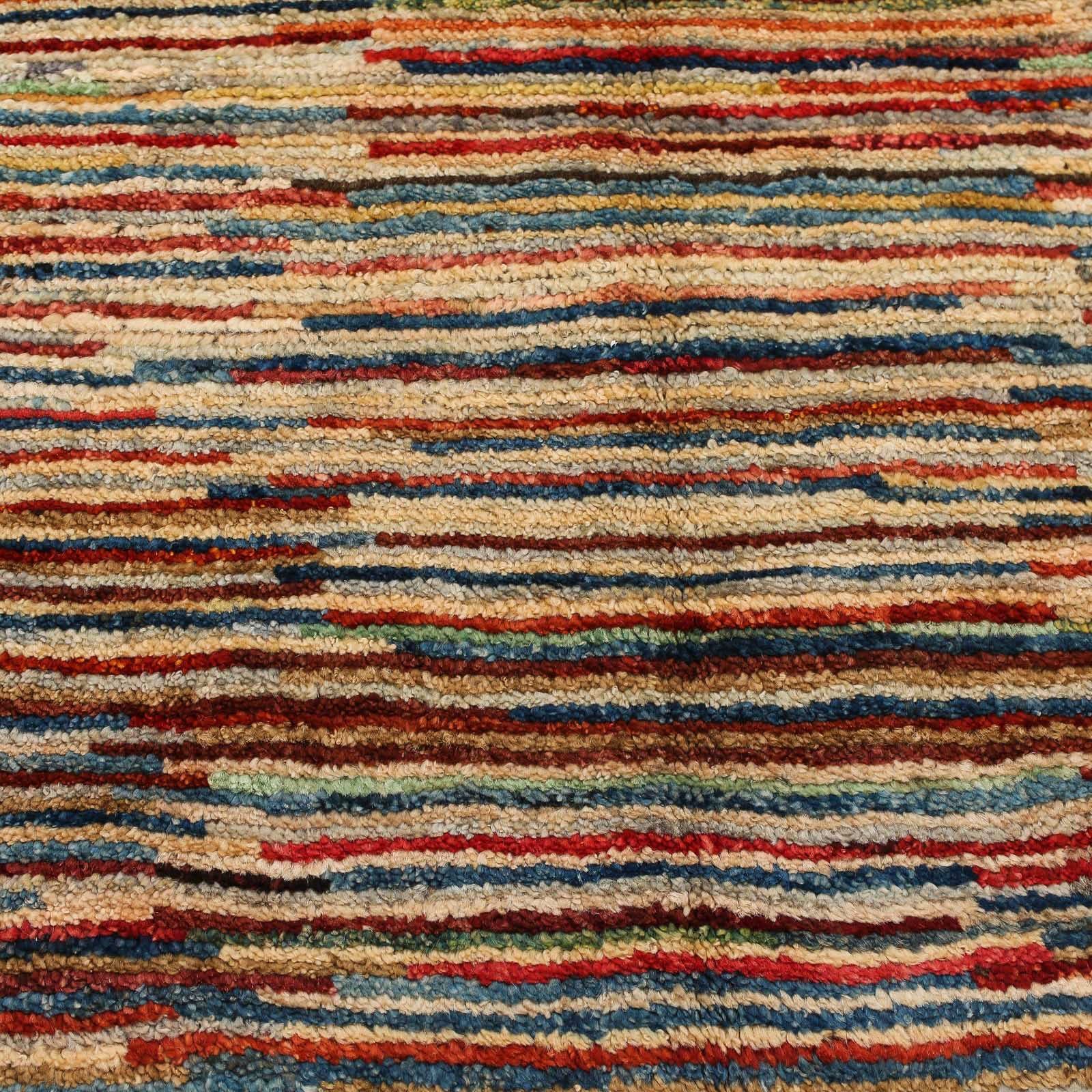 Wollteppich Streifen Multicolore Handgeknüpft morgenland, rechteckig, cm, x 8 mm, Höhe: 172 110