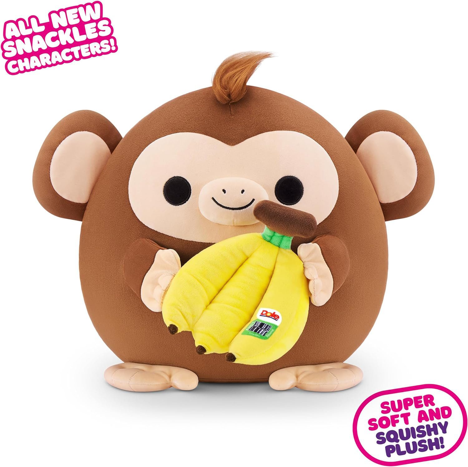 ZURU Plüschfigur Snackles Affe in Braun mit Dole-Banane, Serie 2 - Kuschelt günstig online kaufen