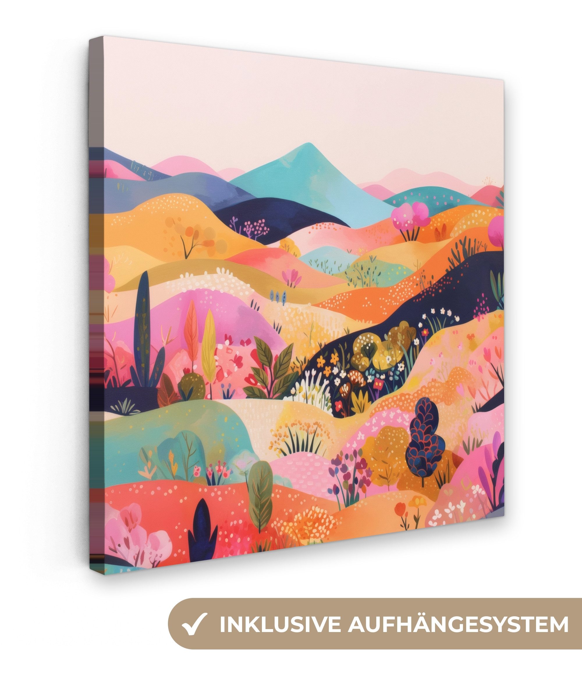 OneMillionCanvasses® Leinwandbild Wogende Hügel - Abstrakte Pflanzen - Vert günstig online kaufen