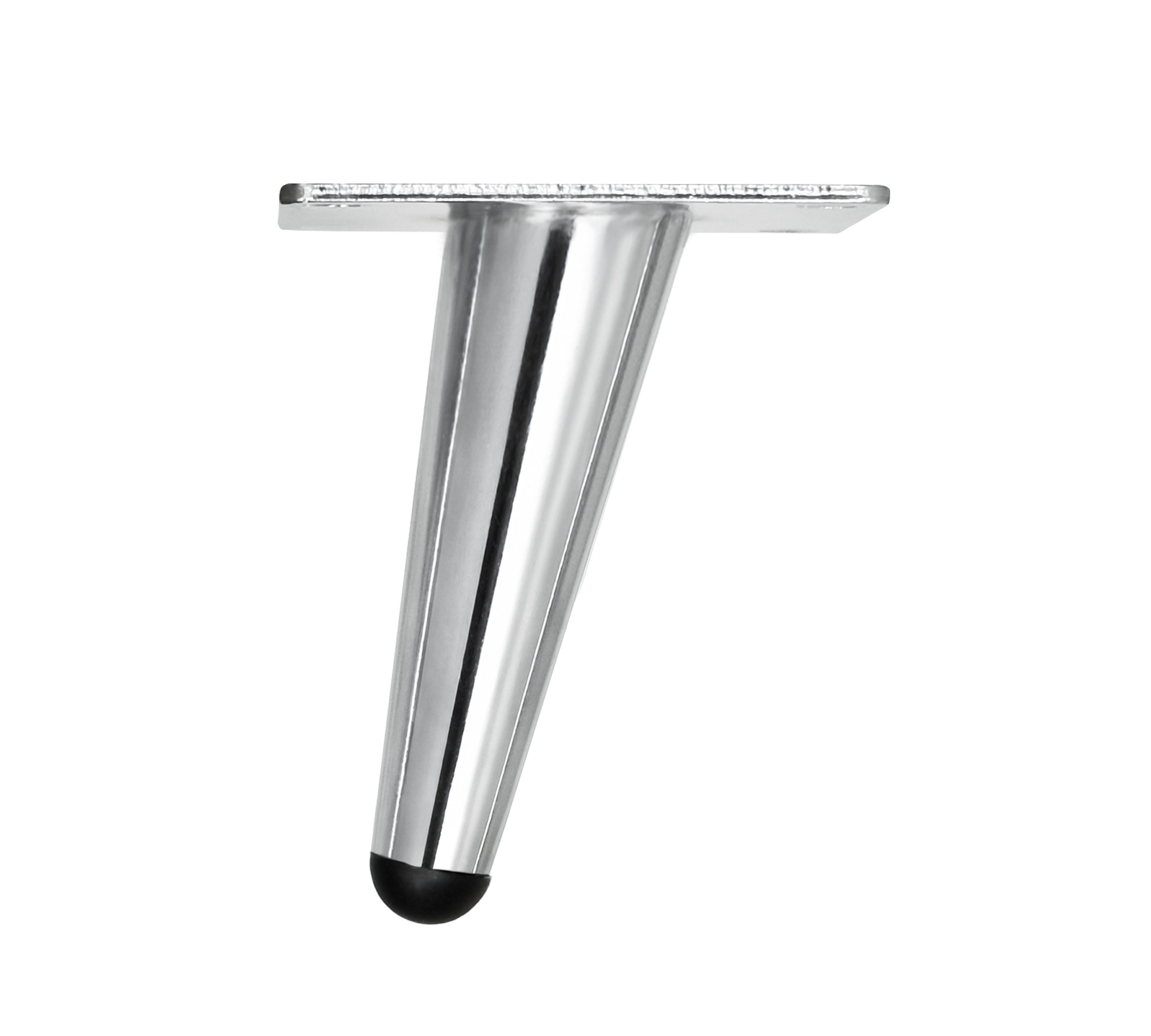 Prima-Online Tischbein 4x Schräg Möbelfüße Chrome Konisch Möbelbeine Metall 10-23 cm – Bild 2 von 5