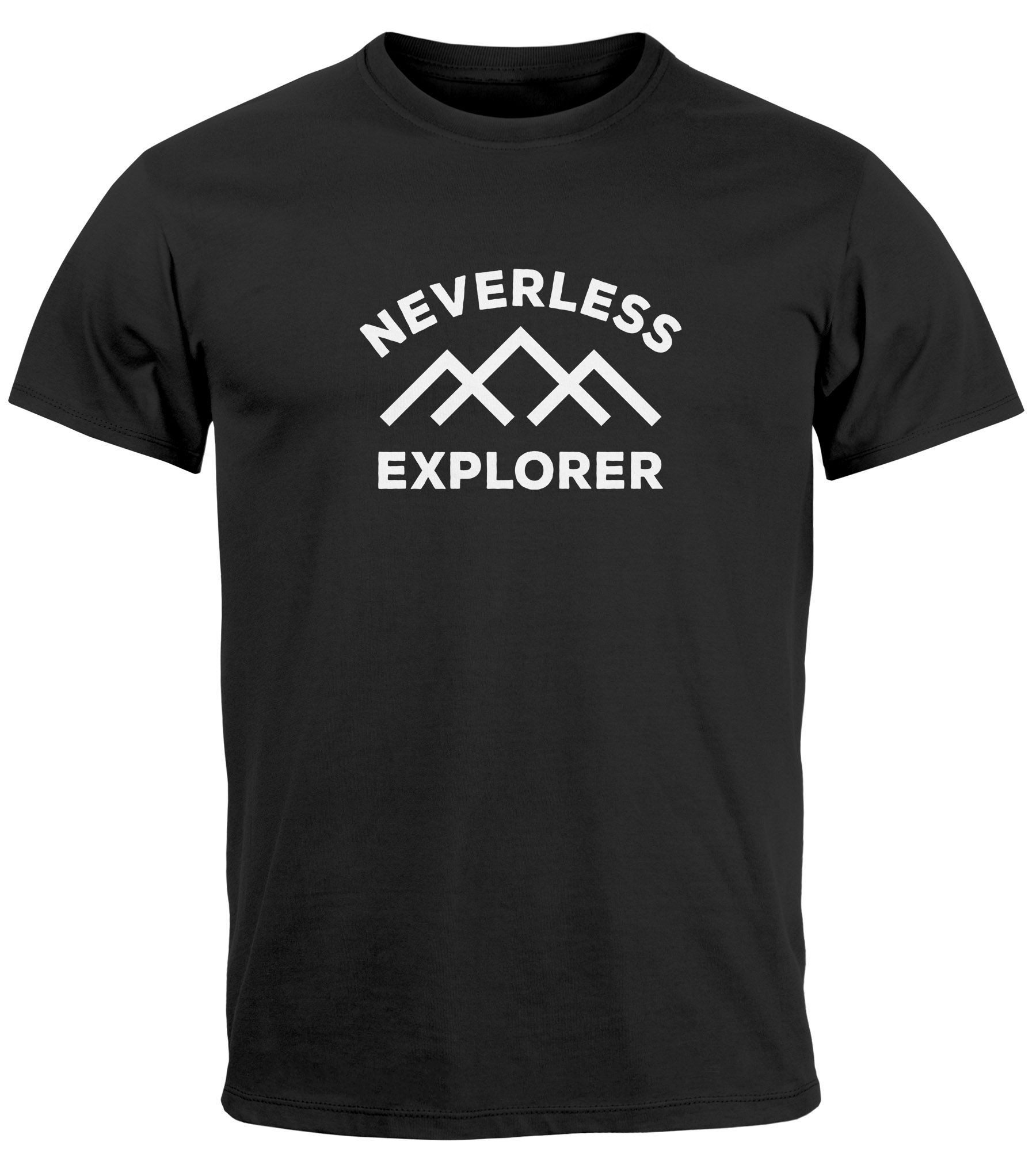 Neverless Print-Shirt Herren T-Shirt Aufdruck Outdoor günstig online kaufen