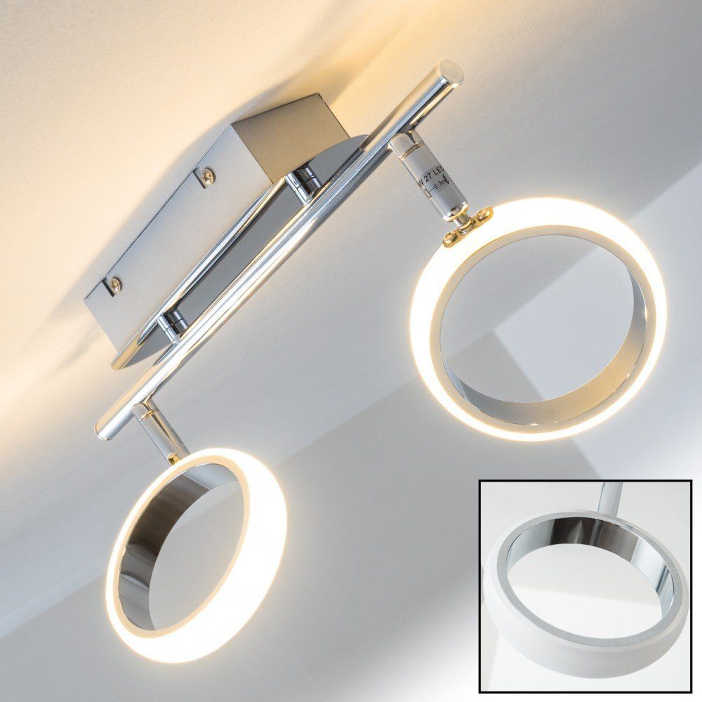 2 3000 Kelvin, Metall Deckenlampe Lumen »Garrufo« chrom, verstellbar,nköpfe, Deckenstrahler aus Lumen) hofstein 400 (800 in